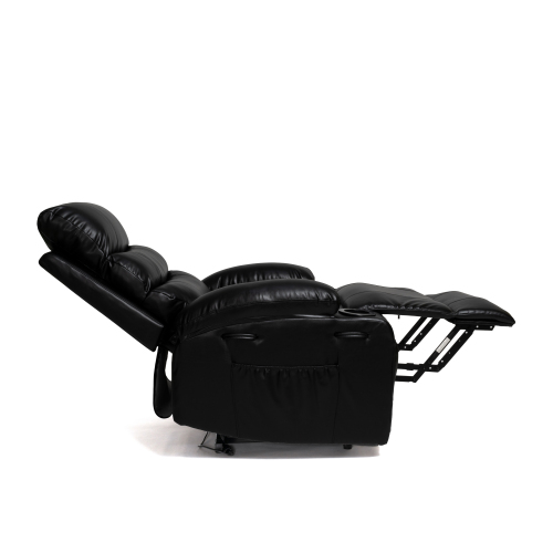 21"seat width,large size Electric Power Lift Recliner Chair Sofa for Elderly, 8 point vibration Massage and lumber heat, Remote Control, Side Pockets and Cup Holders, cozy fabric, overstuffed arm pu、、casual