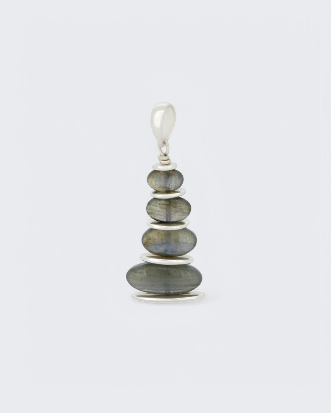 Labradorite Zen Cairn Sterling Silver Pendant、mySite、topwebapps