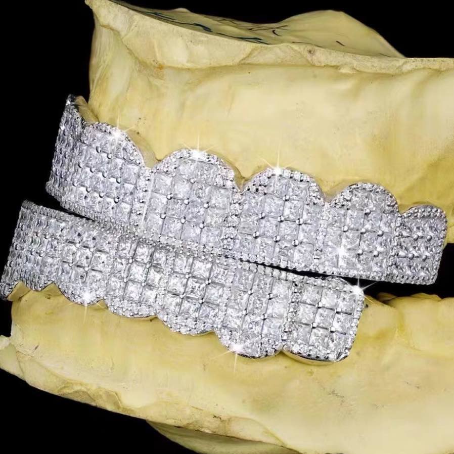 Prong Set Princess Cut Moissanite Diamond Grillz、mySite、hinf8tx79