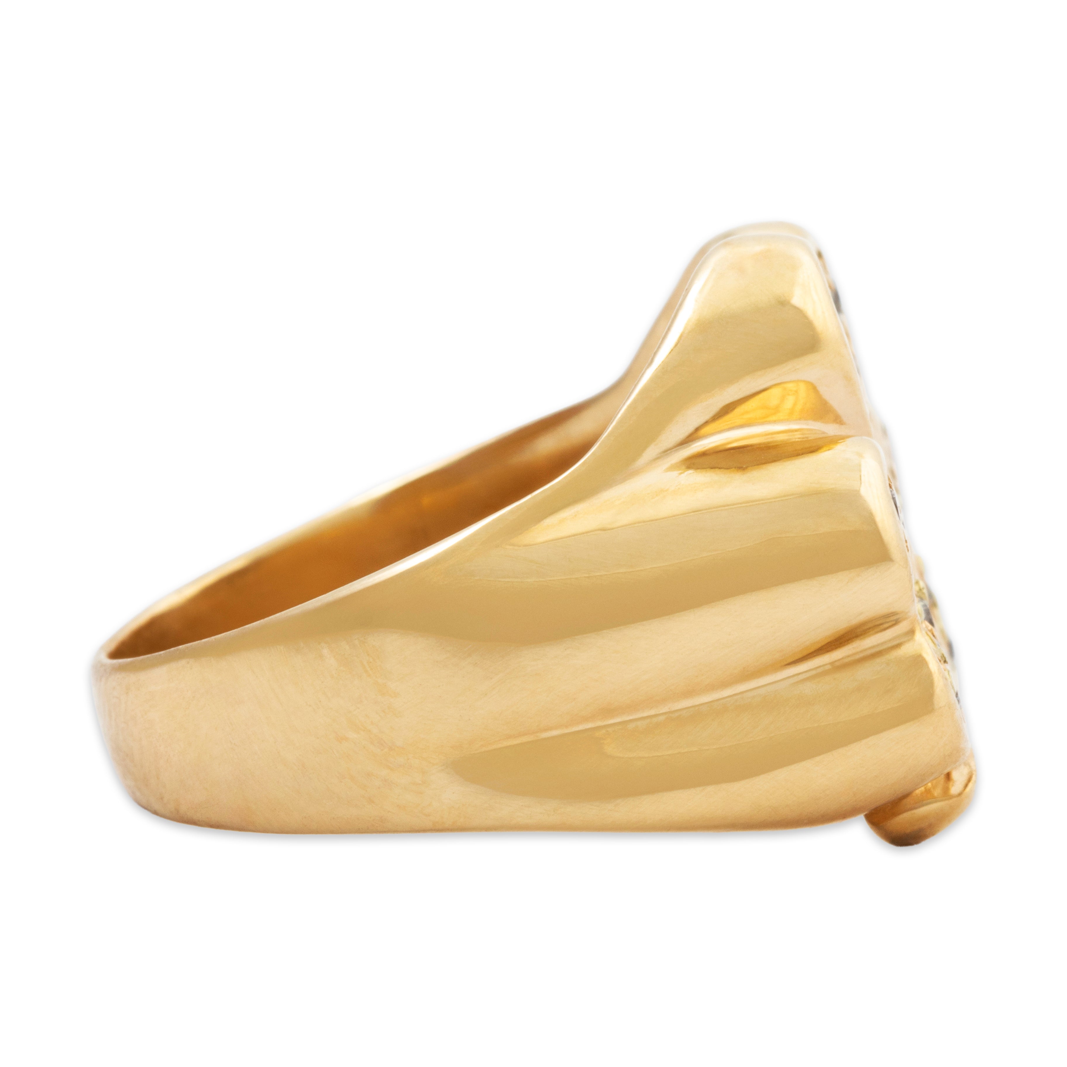 Vintage Heavy 14k Yellow Gold .288cttw Diamond Clover Ring 8.50、mySite、hinf8tx79