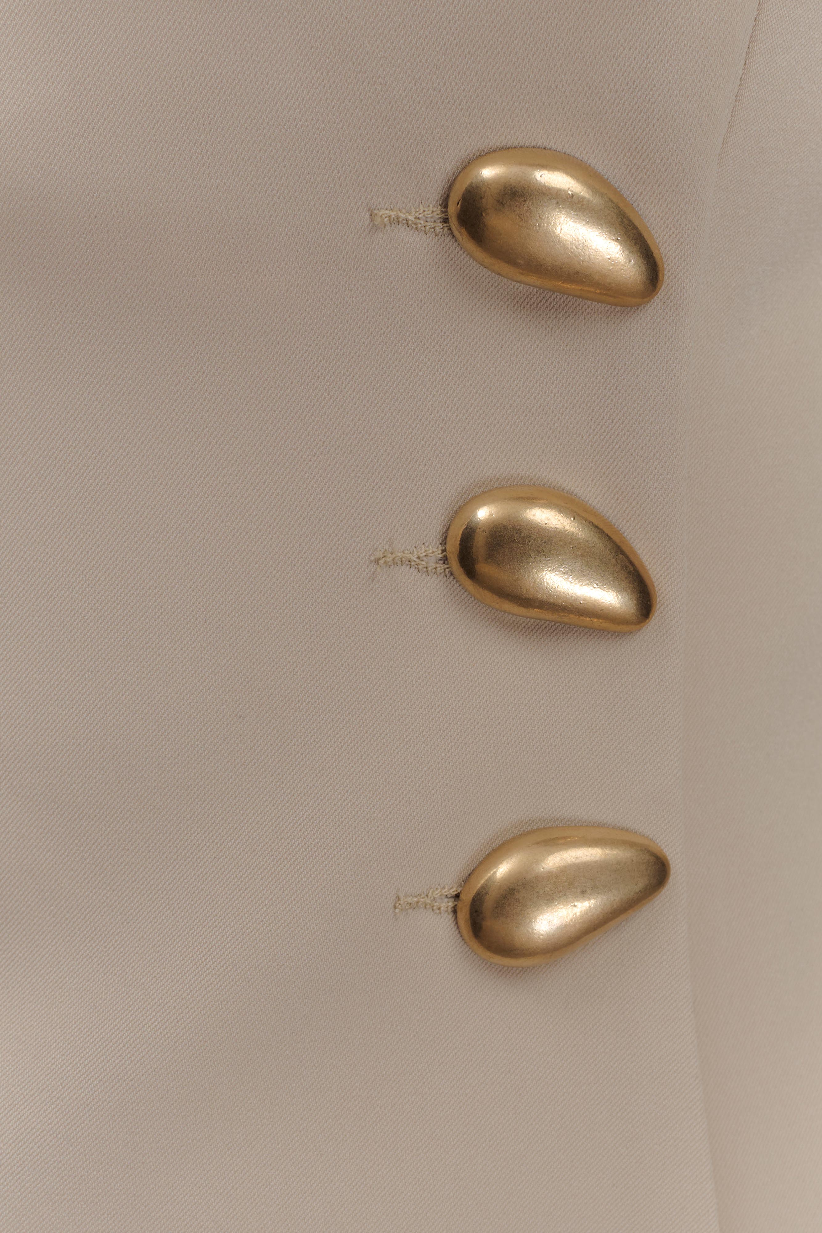 Lindie Strapless Suiting Top - Sand、mySite、solidvoid