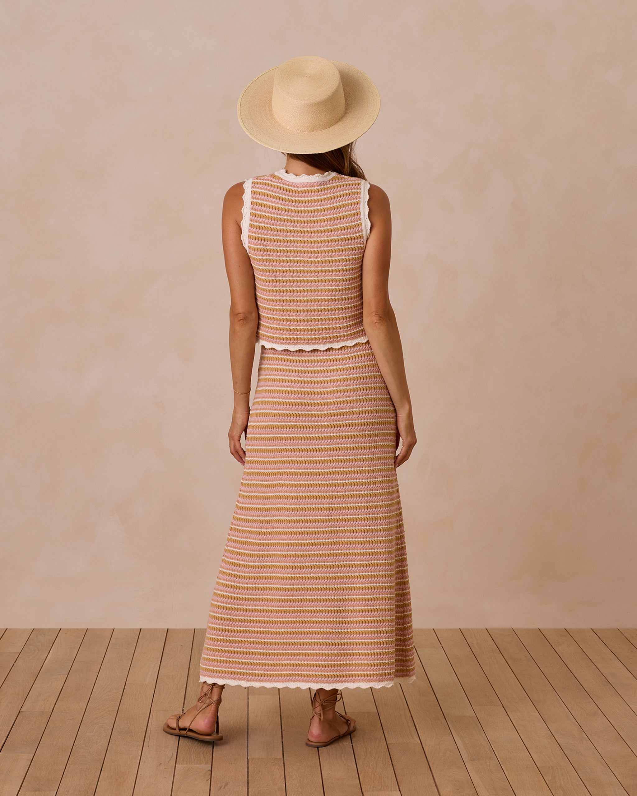  Knit Midi Skirt | Pink Stripe、mySite、layawaytickets