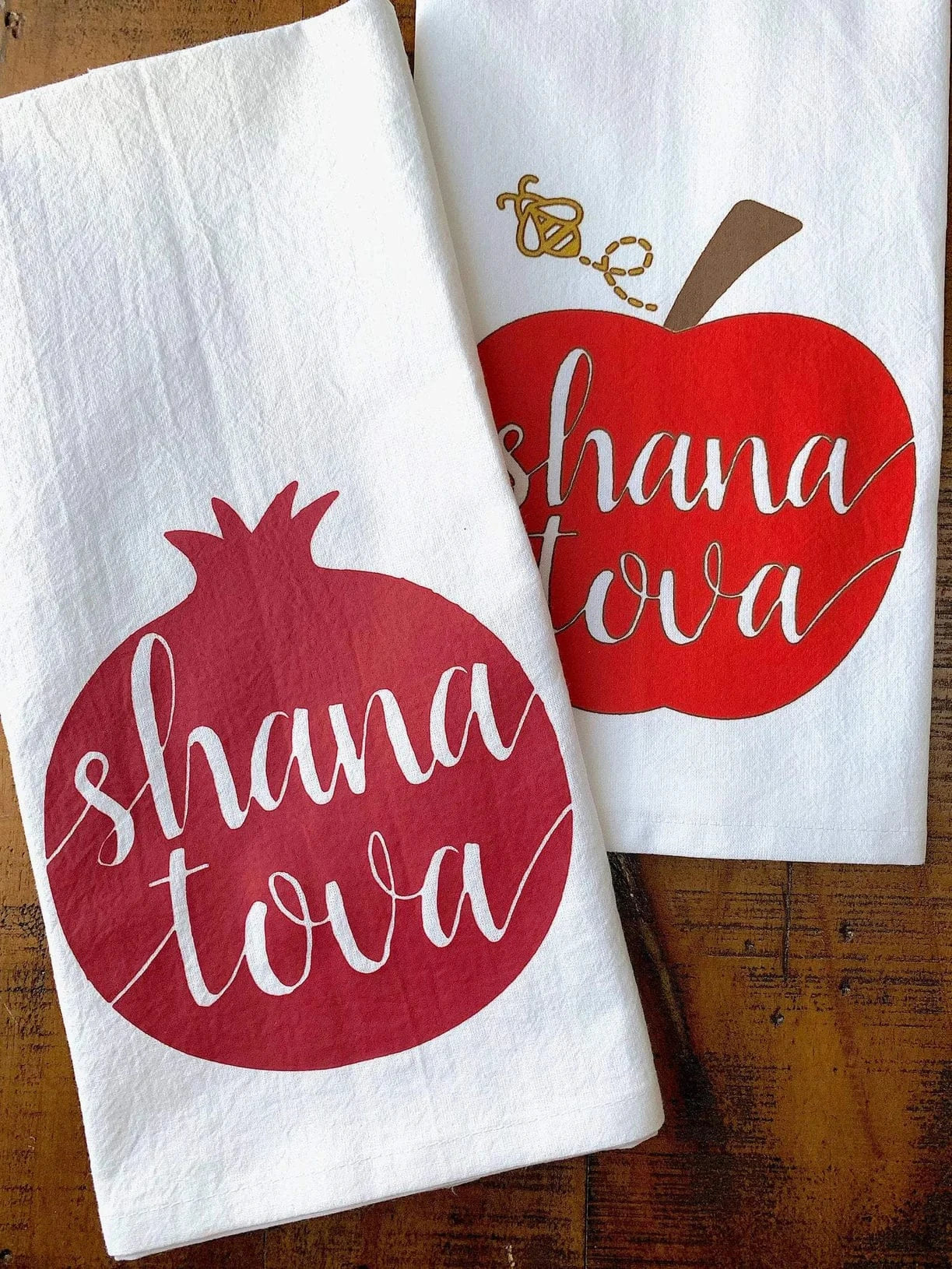 Rosh Hashanah Pomegranate and Apple Tea Towels、mySite、topwebapps