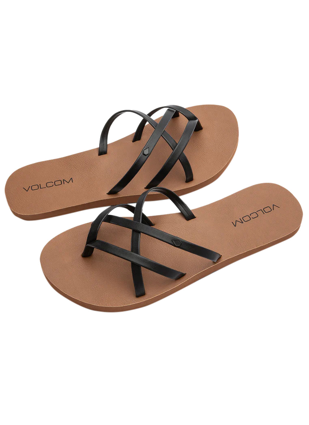 Volcom Women's New School II Flip Flops、mySite、noshort