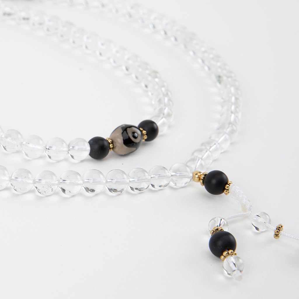 Crystal & Dzi Bead Mala Necklace、mySite、topwebapps