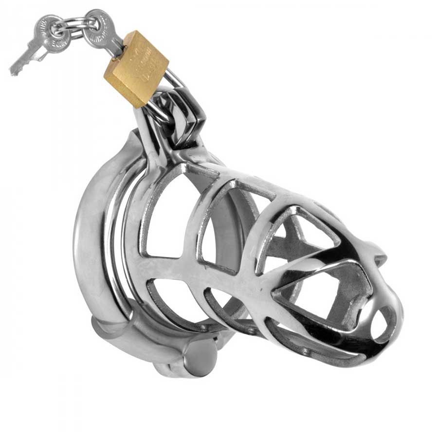 Detained Locking 3 Inch Stainless Steel Chastity Cage、mySite、bottomscart