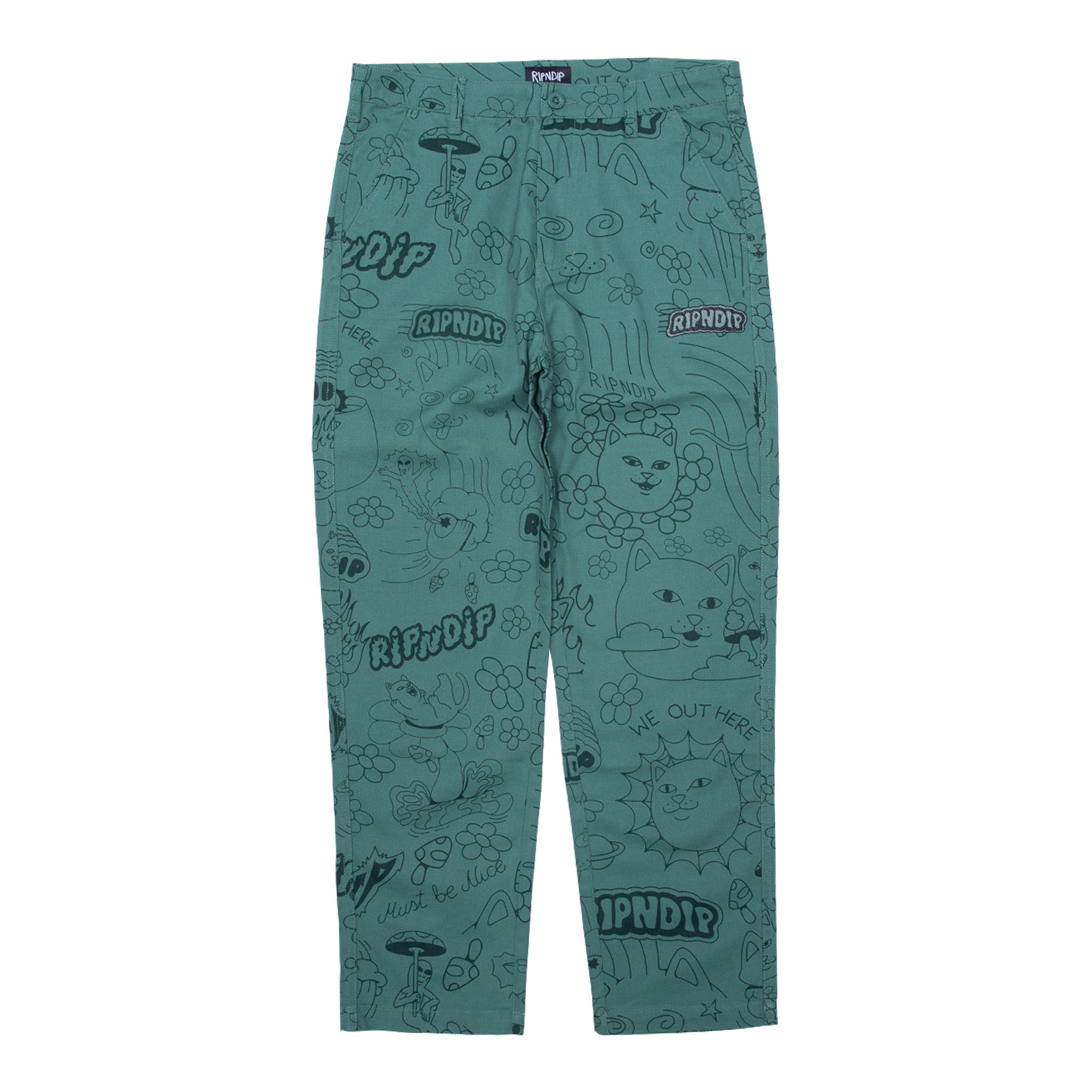  Scribble Cotton Twill Pants (Forest Green)、mySite、merchandisen