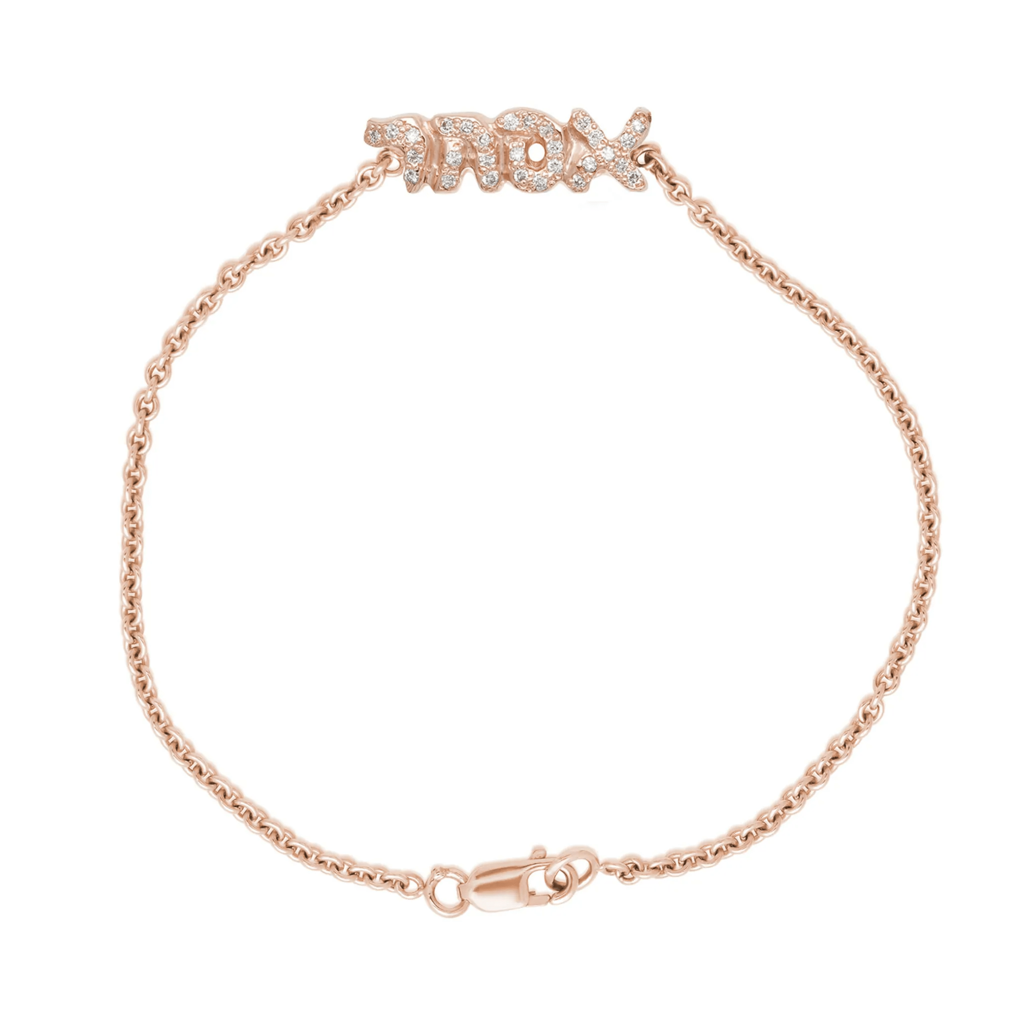 Diamond Hebrew Name Bracelet by Elisa Solomon - Platinum or 14k Yellow, White or Rose Gold、mySite、topwebapps
