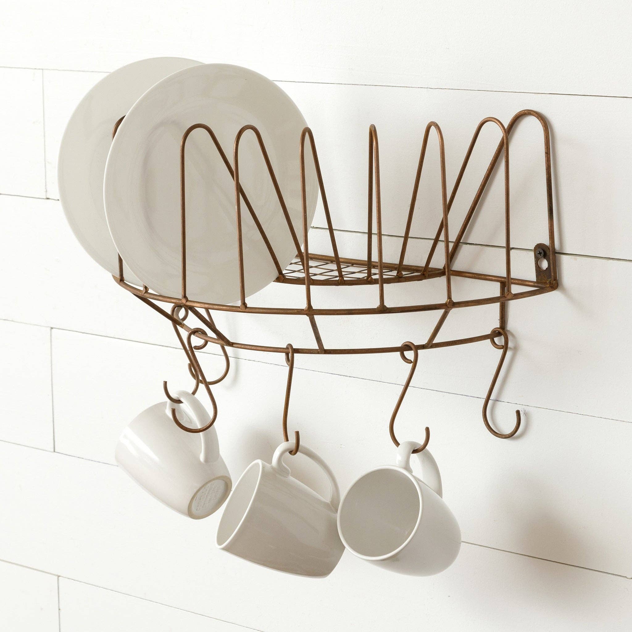 Audrey's - Plate Holder With 6 Mug Hooks (PC)、mySite、g9winljtr