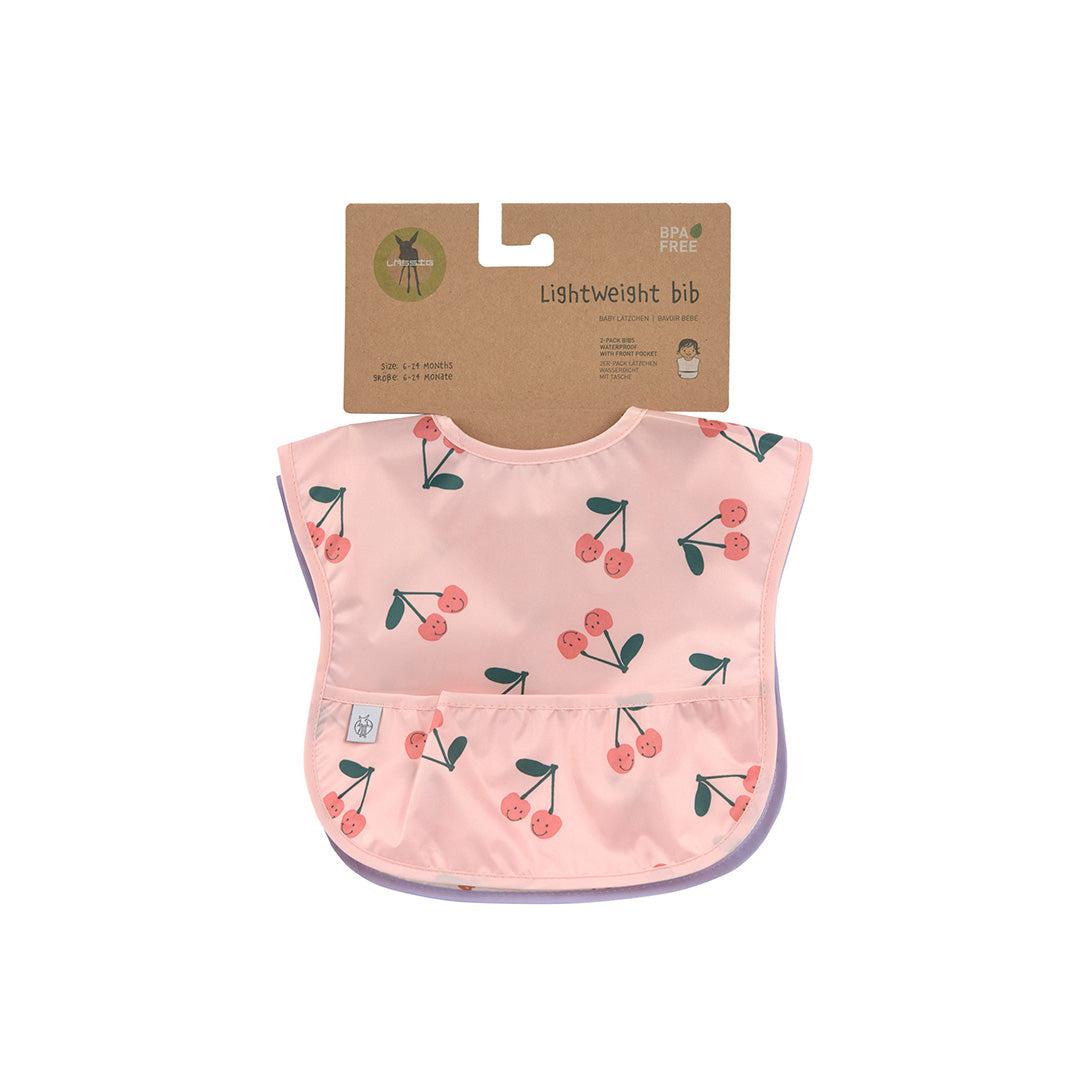  Lassig Lightweight Bibs 2pcs - Happy Fruits - Cherry、mySite、merchandisen