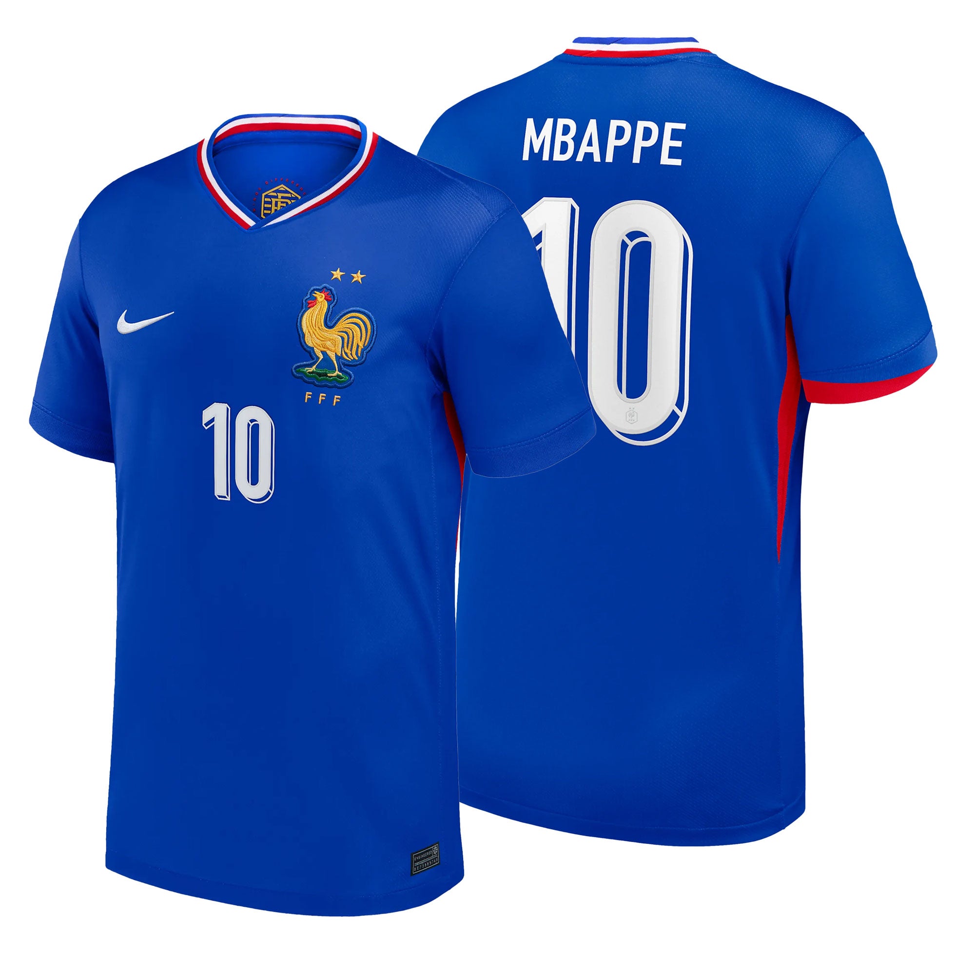 Nike Kids France 2024/25 Home Jersey w/ Mbappe #10 Printing、mySite、noshort