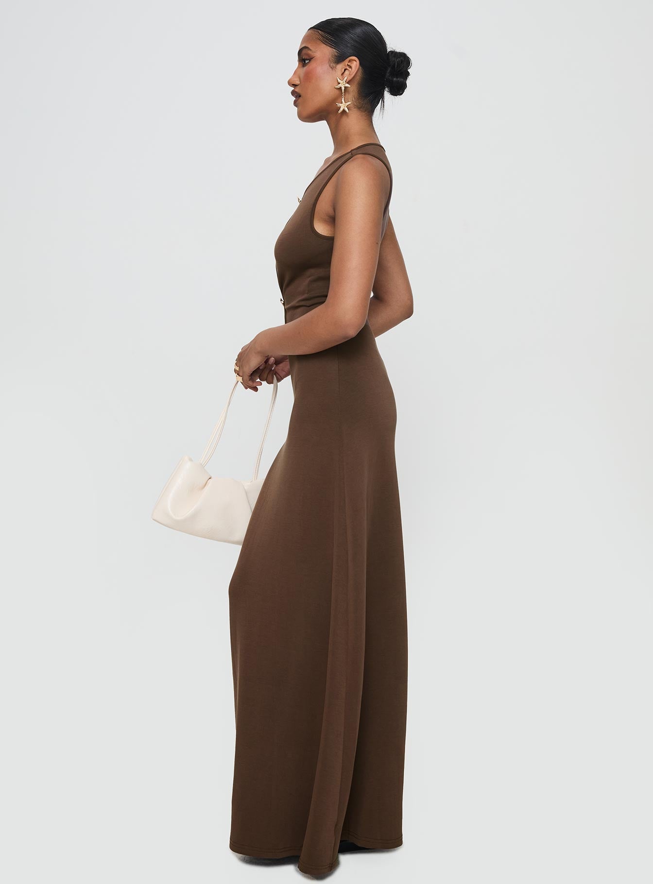 Sanur Maxi Dress Brown、mySite、solidvoid