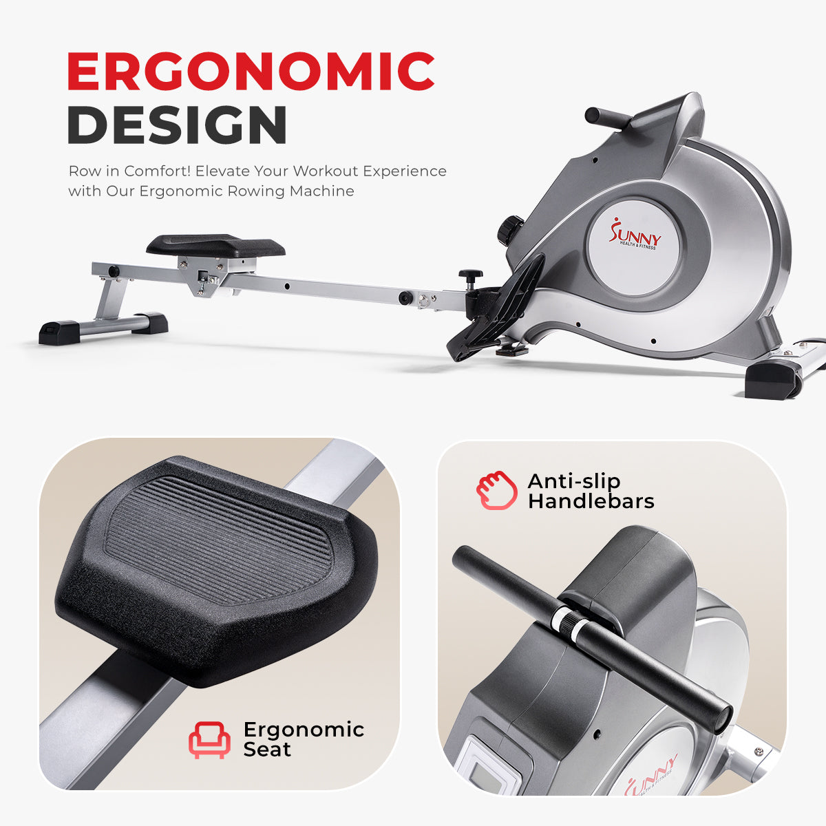  Magnetic Rowing Machine w/ LCD Monitor、mySite、ghnorth