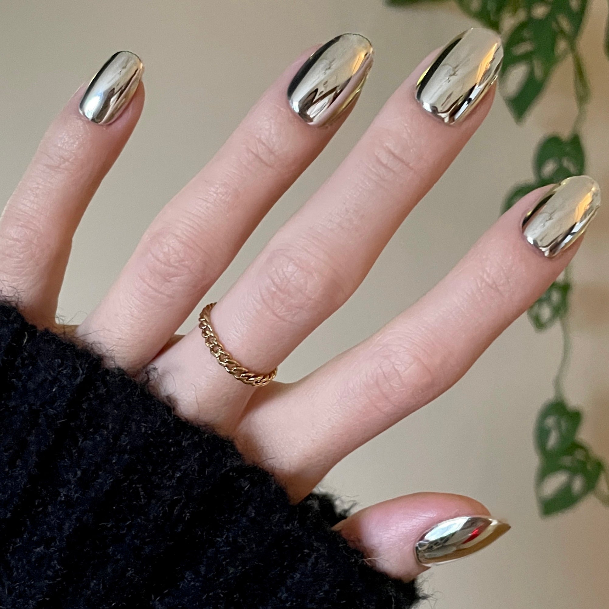 Mirror Chrome - Press-On | Short | Round、mySite、solidvoid