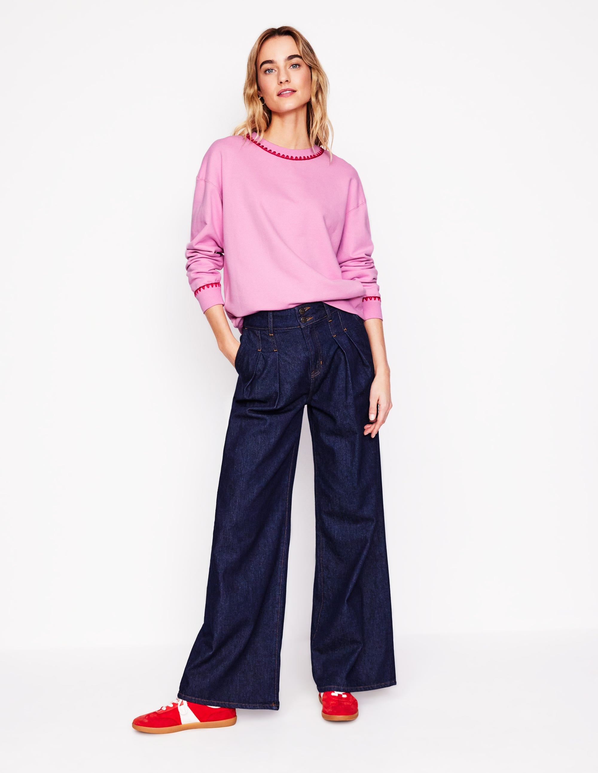  Emi Embroidered Sweatshirt-Soft Lavender、mySite、ashleygrahame