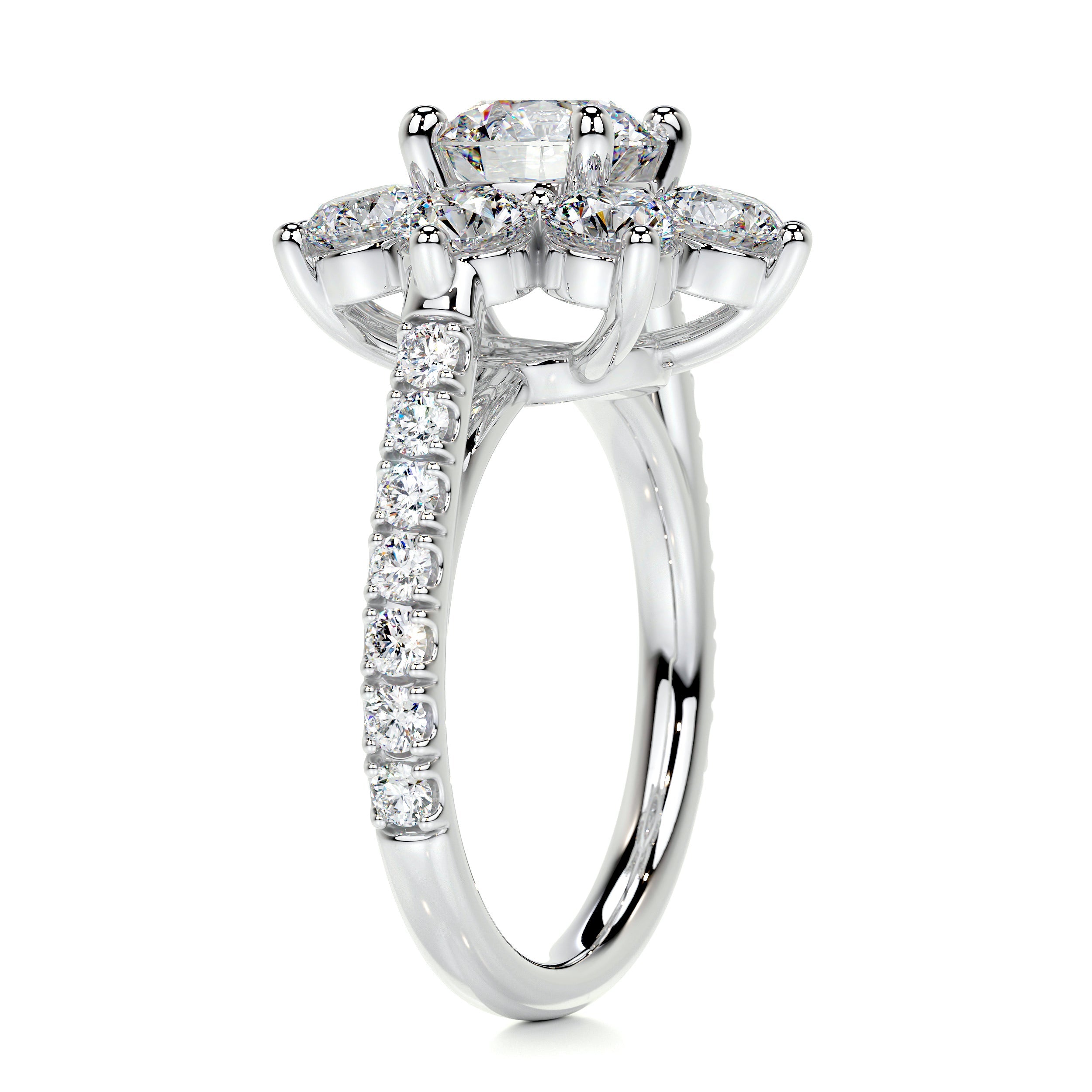 La Fleur Moissanite & Diamond Ring -Platinum (RTS)、mySite、hinf8tx79