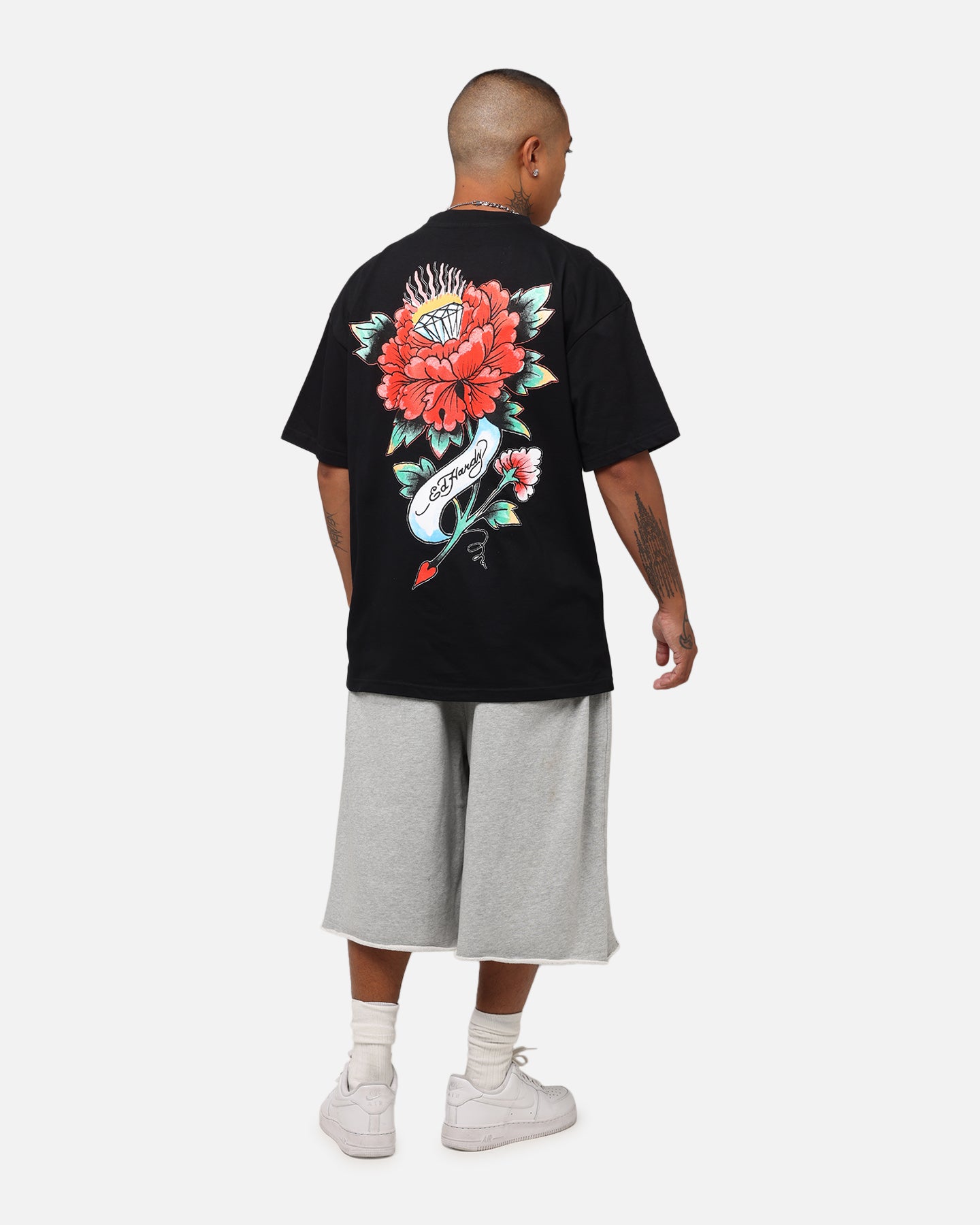Ed Hardy Flourish Script T-Shirt Black、mySite、zt4zffjzw