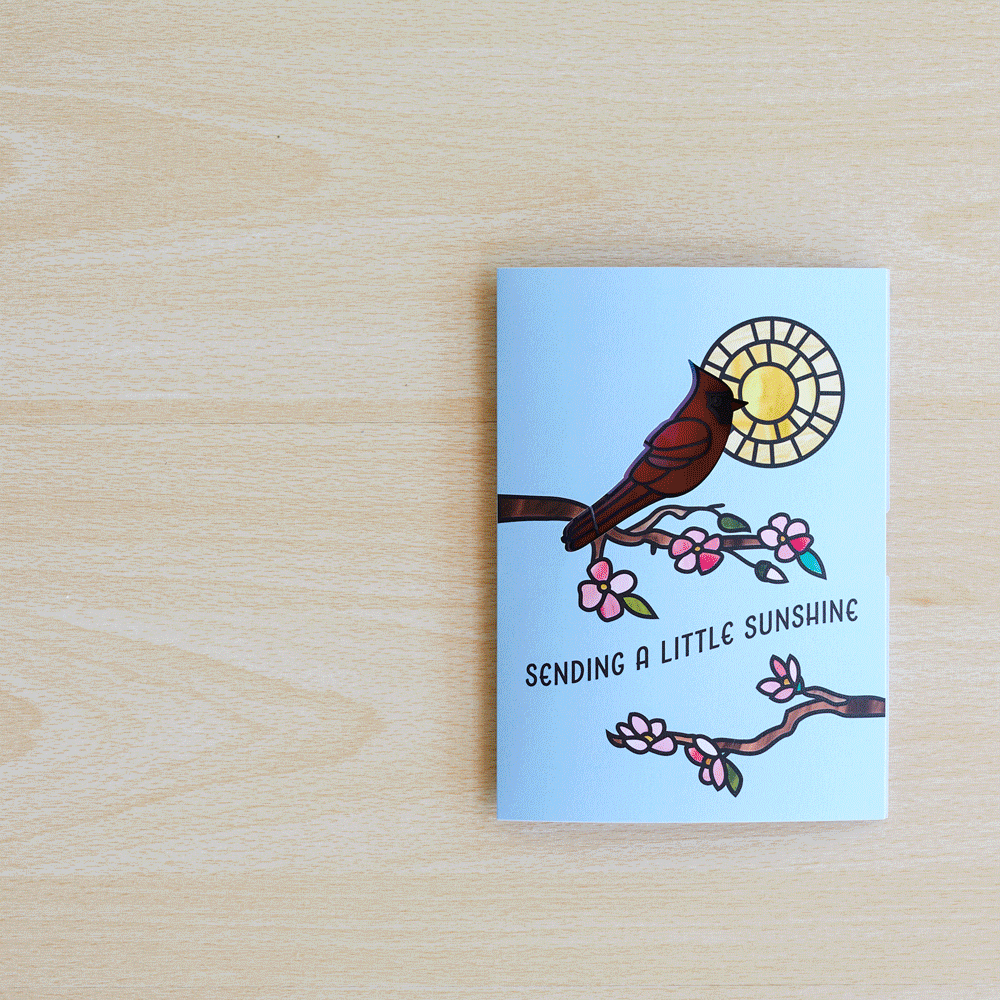 Sending Sunshine Cardinal Suncatcher Card & Pop-Up Bouquet Bundle、mySite、solidvoid
