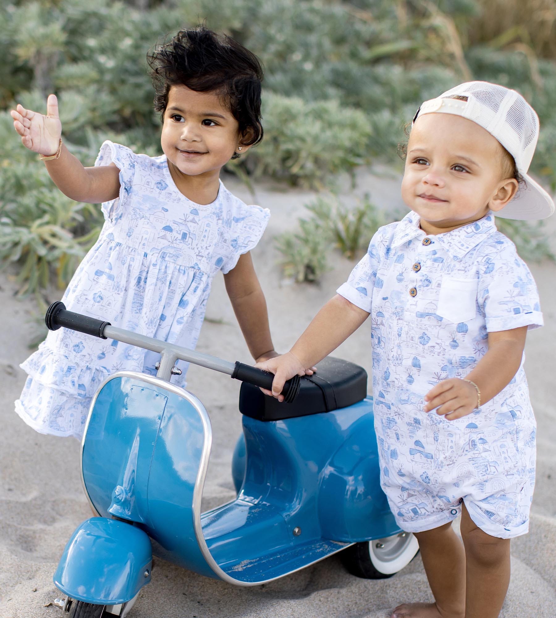 Santorini Organic Baby Boy Romper、mySite、g9winljtr