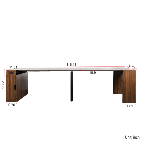 Multifunctional extendable console table、、casual