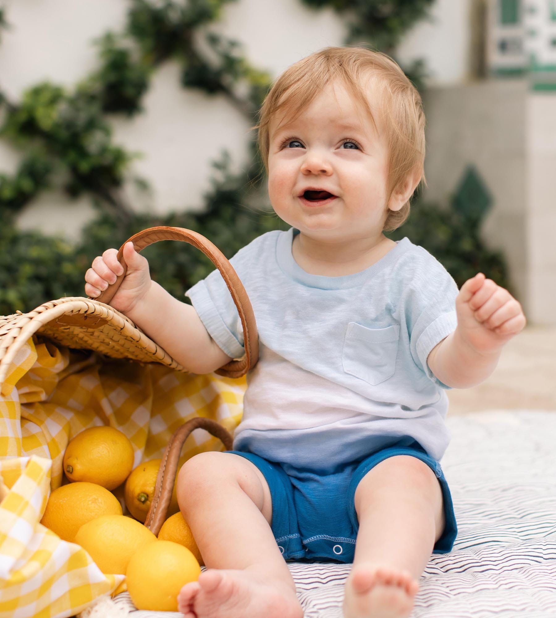 Double Dip Dye Organic Baby Boy Romper、mySite、g9winljtr