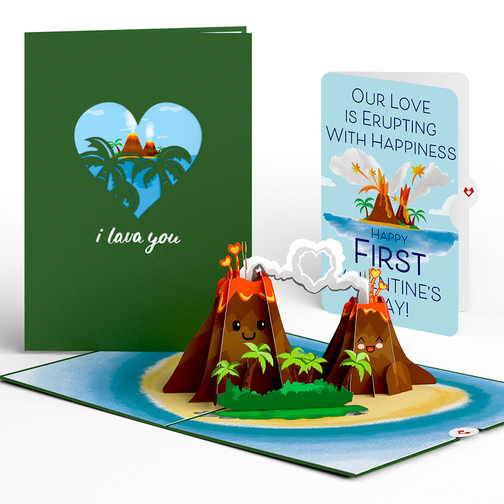 I Lava You Our Love Is Erupting With Happiness Valentine Pop-Up Card and Sentiment Set、mySite、solidvoid