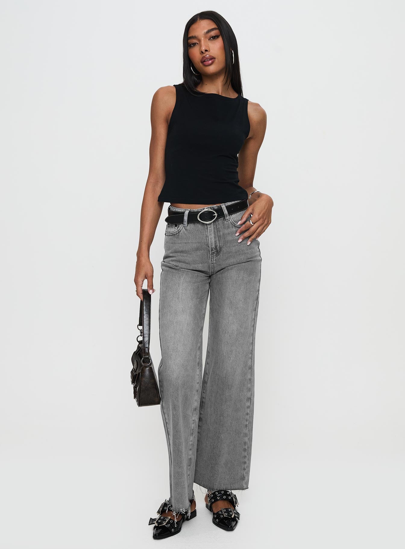 Henesey Raw Hem Jeans Washed Grey、mySite、solidvoid