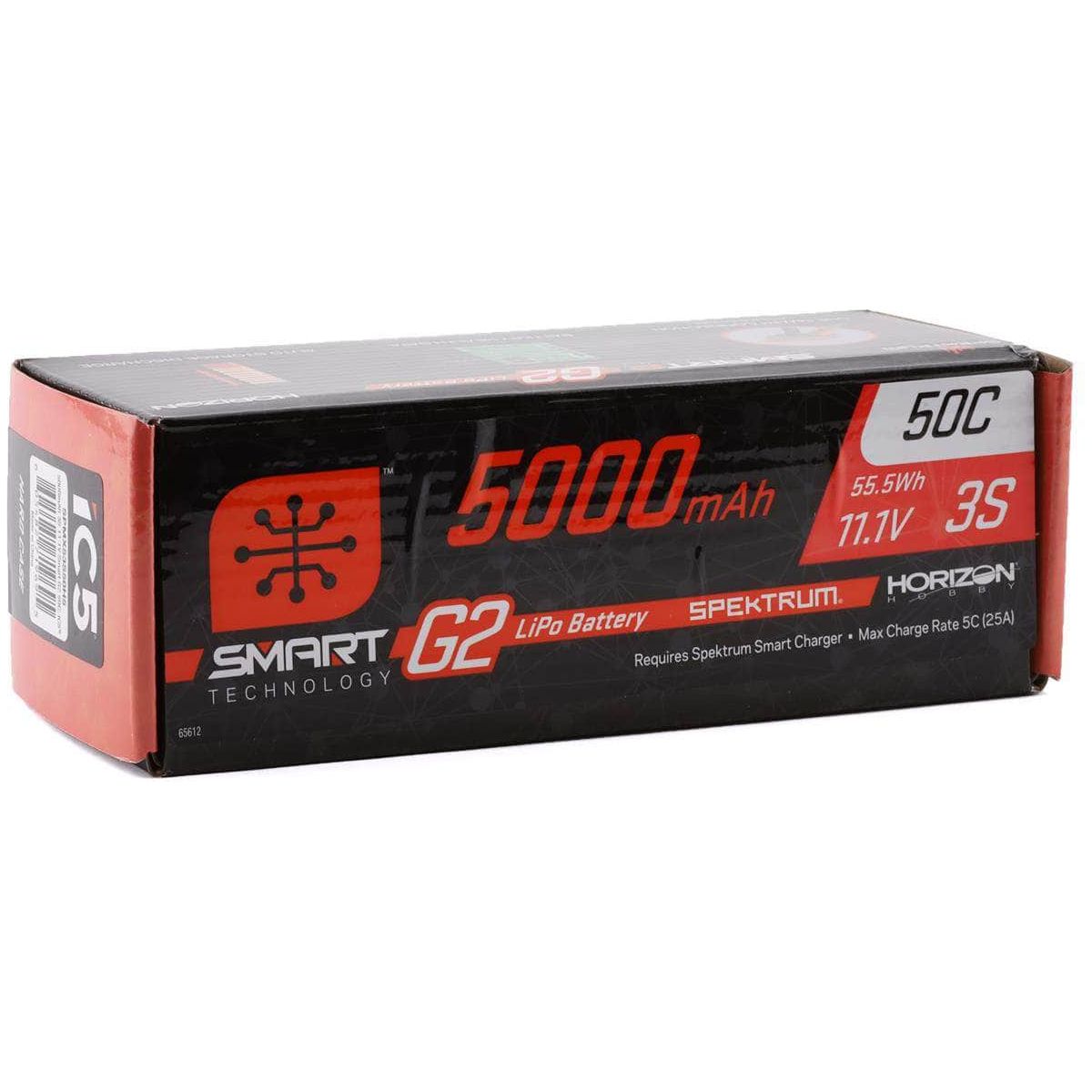  SPMX53S50H5, Spektrum RC 3S Smart G2 LiPo 50C Battery Pack (11.1V/5000mAh) w/IC5 Connector、mySite、merchandisen
