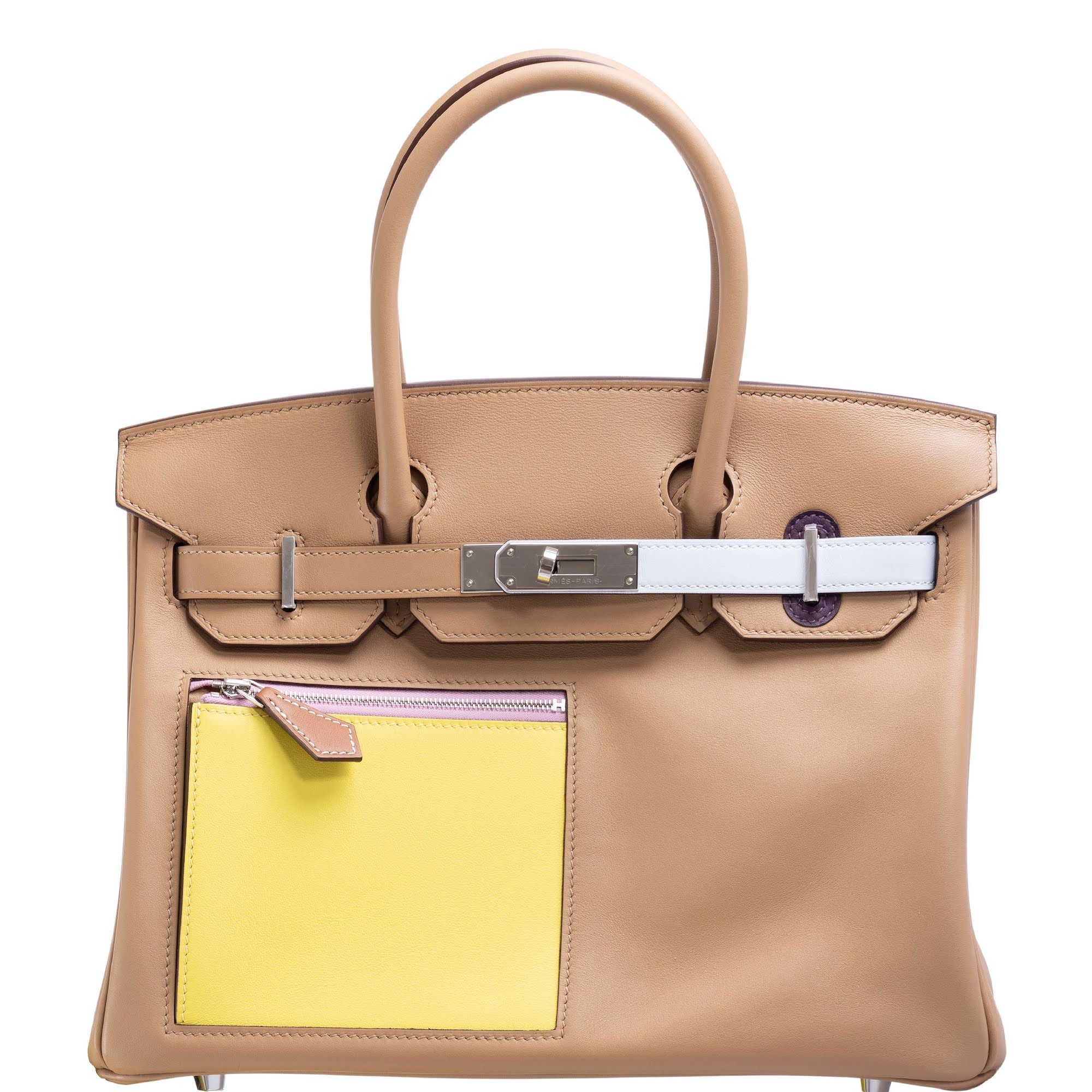 Hermès Birkin 30 Colormatic Chai, Lime, Blue Brume, Cassis Swift Leather Palladium Hardware、mySite、garminoutage.com