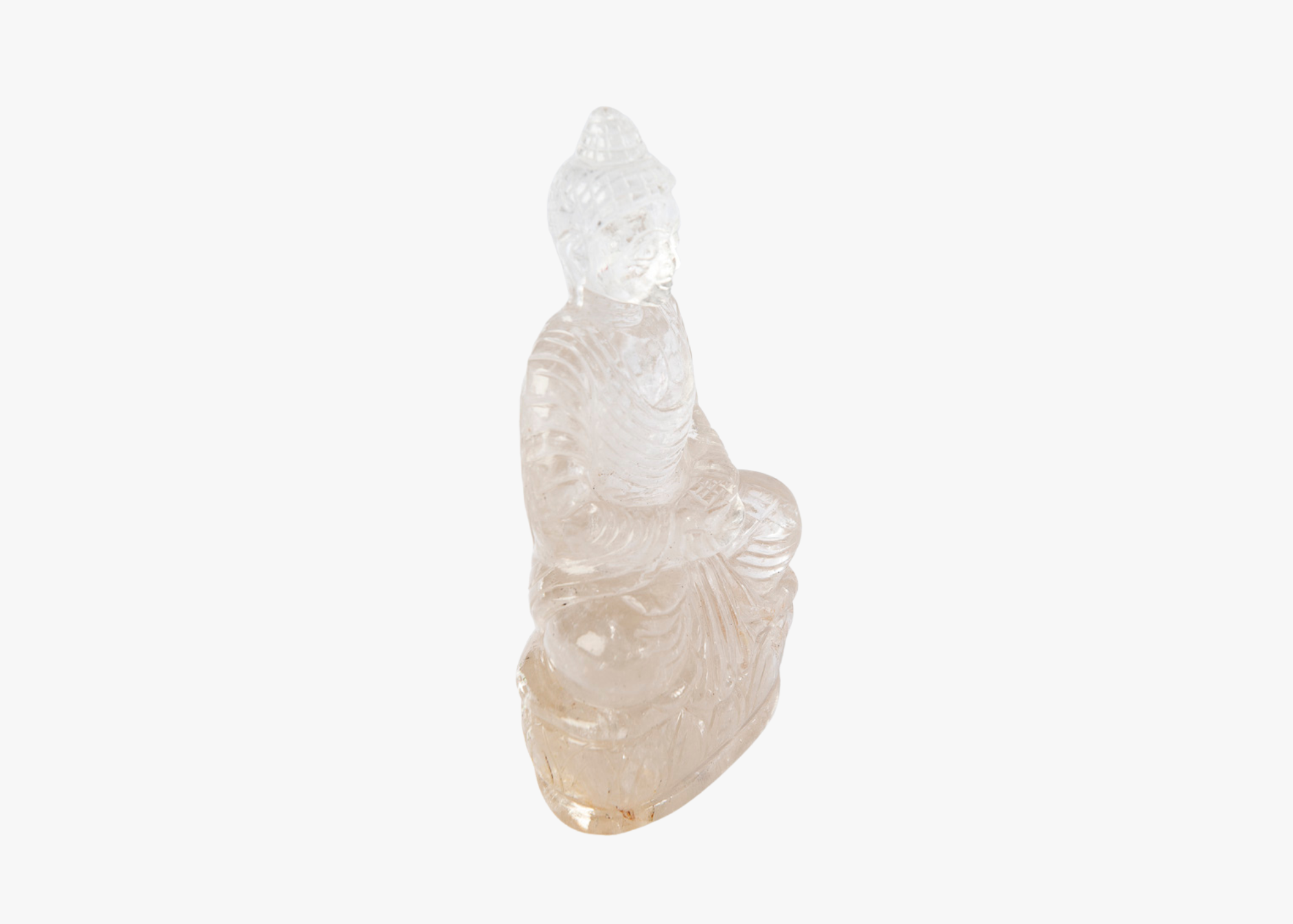 Sitting Buddha - Clear Quartz (Small, 17cm)、mySite、topwebapps