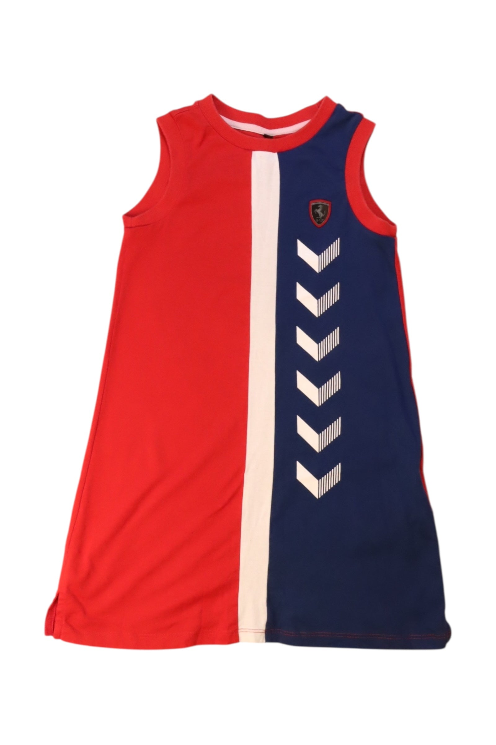 Ferrari Sleeveless Dress With Chevron Pattern 7-8Y、mySite、g9winljtr
