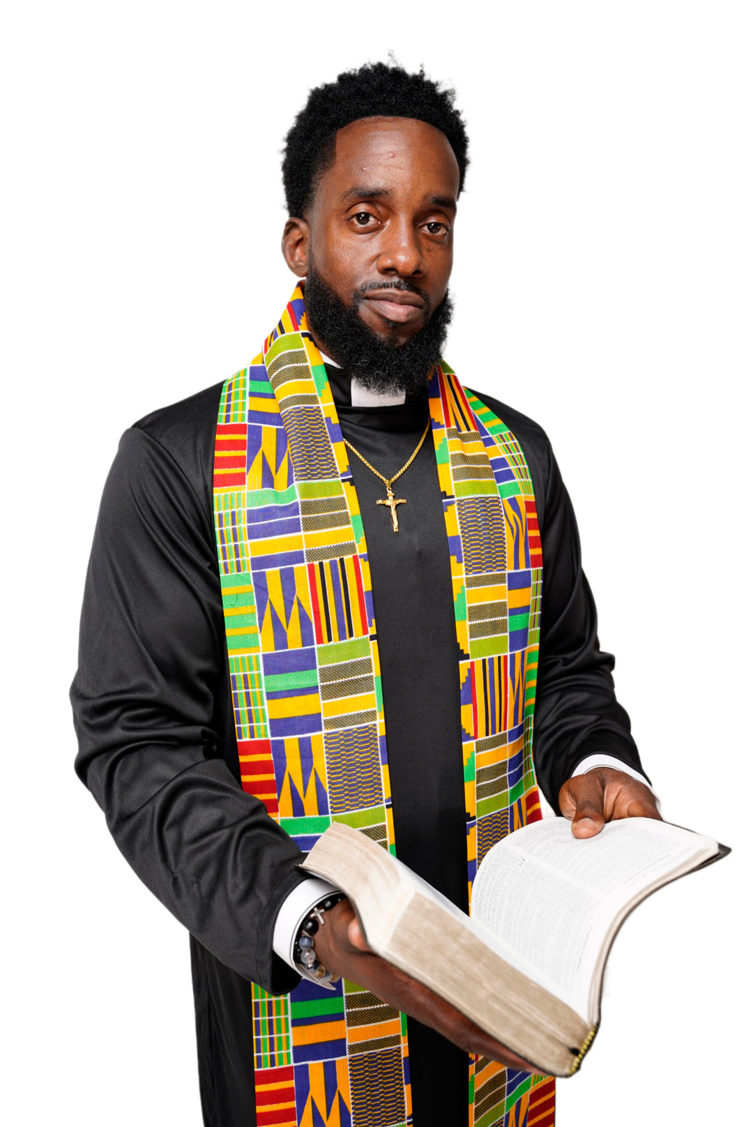 Dupsie's Ahenfo Kente African Print Sash with Fringes DPC4075S、mySite、solidvoid