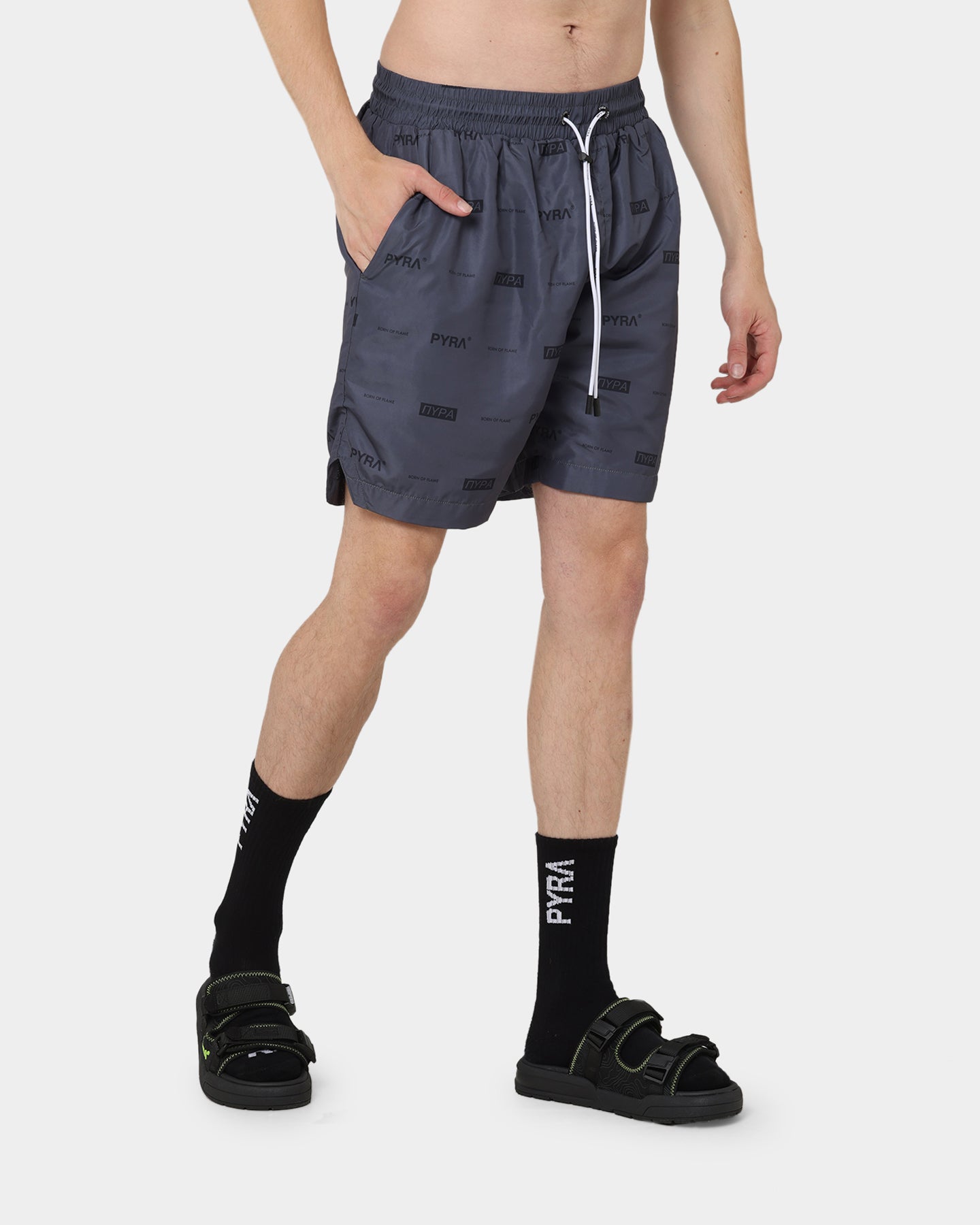 PYRA Parachute Shorts Black/Black、mySite、zt4zffjzw
