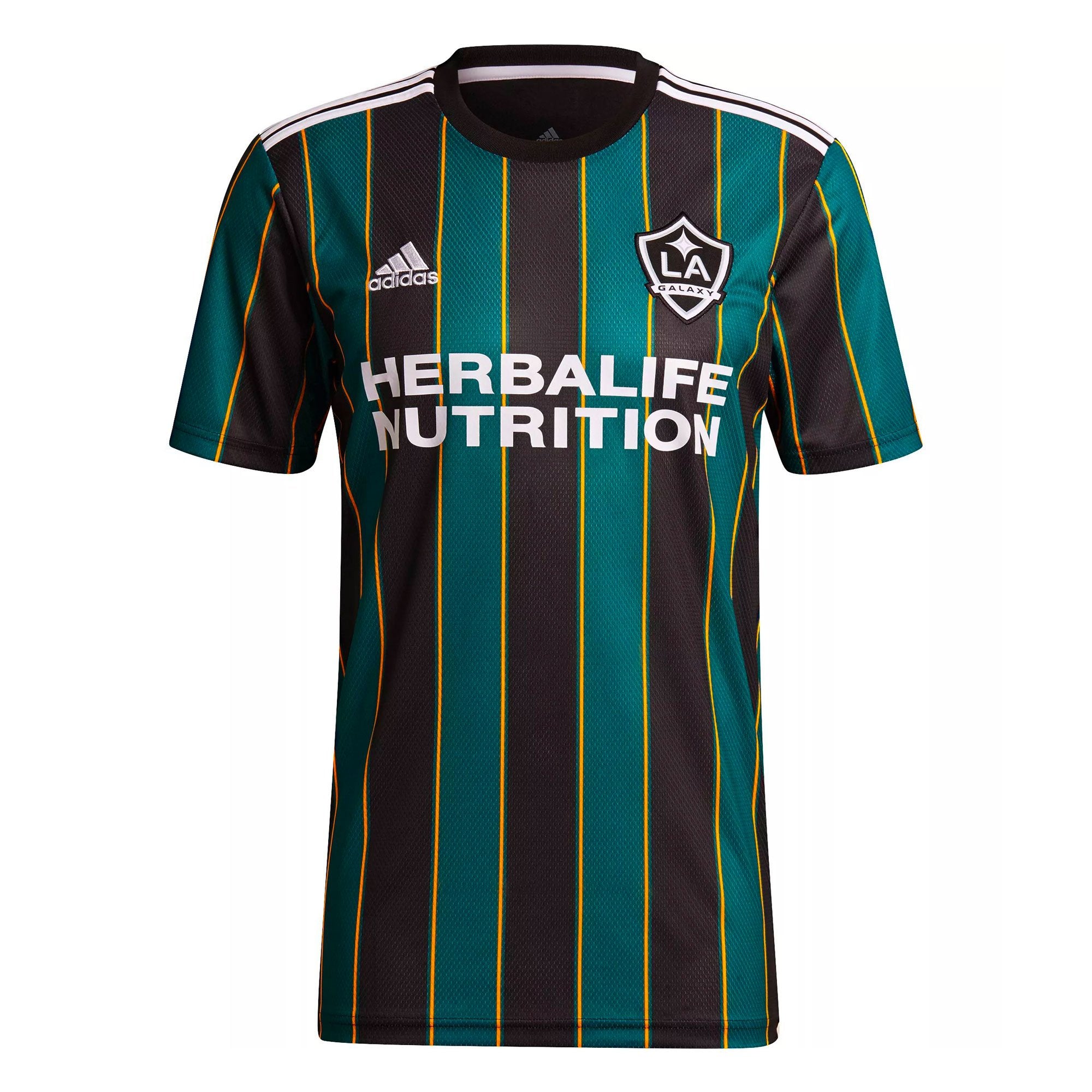 adidas Kids LA Galaxy 2021/22 Away Jersey Black/Tech Green、mySite、noshort