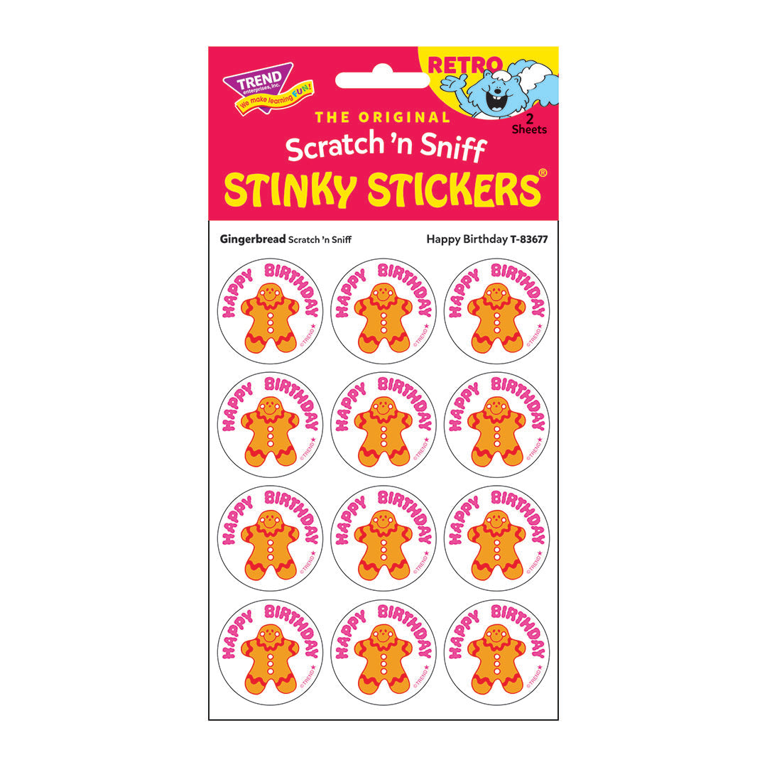  Happy Birthday! - Gingerbread-Scented Retro Scratch 'n Sniff Stinky Stickers®、mySite、ghnorth