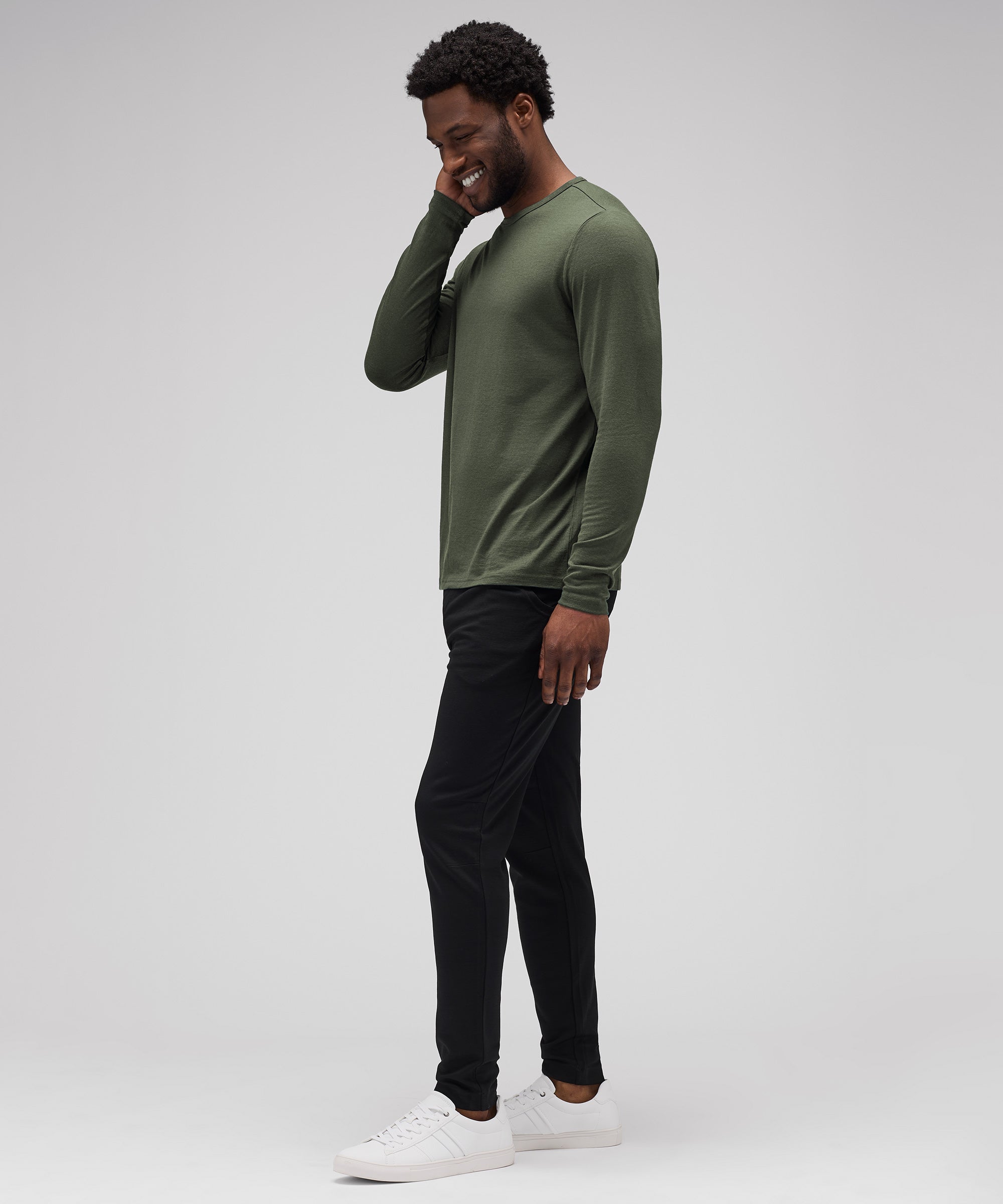 Men's Long Sleeve Merino Crew、mySite、noshort