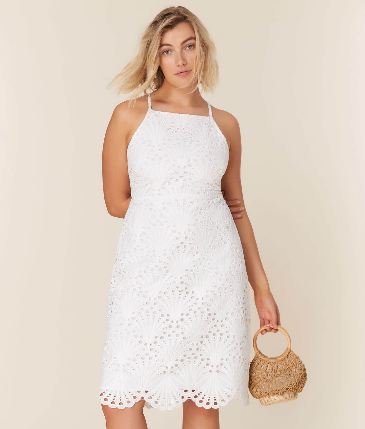  The Roatan Midi Dress - Eyelet - White、mySite、ashleygrahame