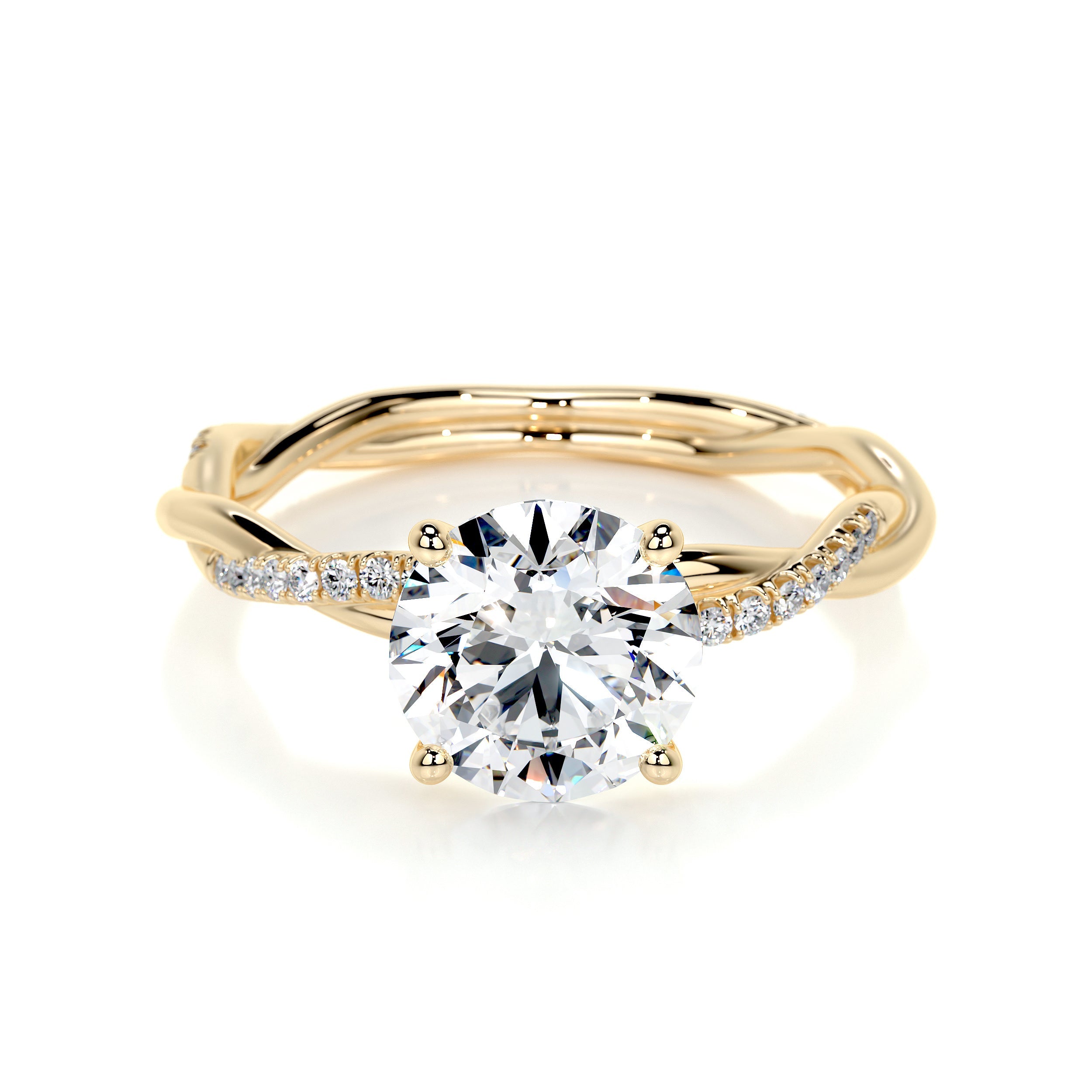 Crystal Lab Grown Diamond Ring -18K Yellow Gold、mySite、hinf8tx79