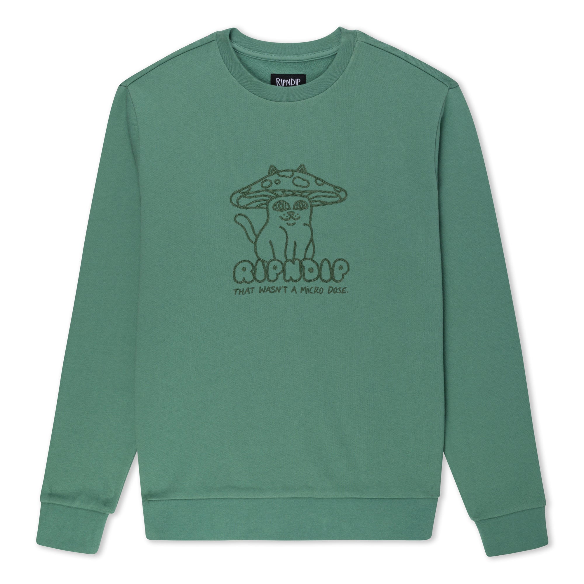  Shroom Cat Crewneck Sweater (Pine)、mySite、merchandisen