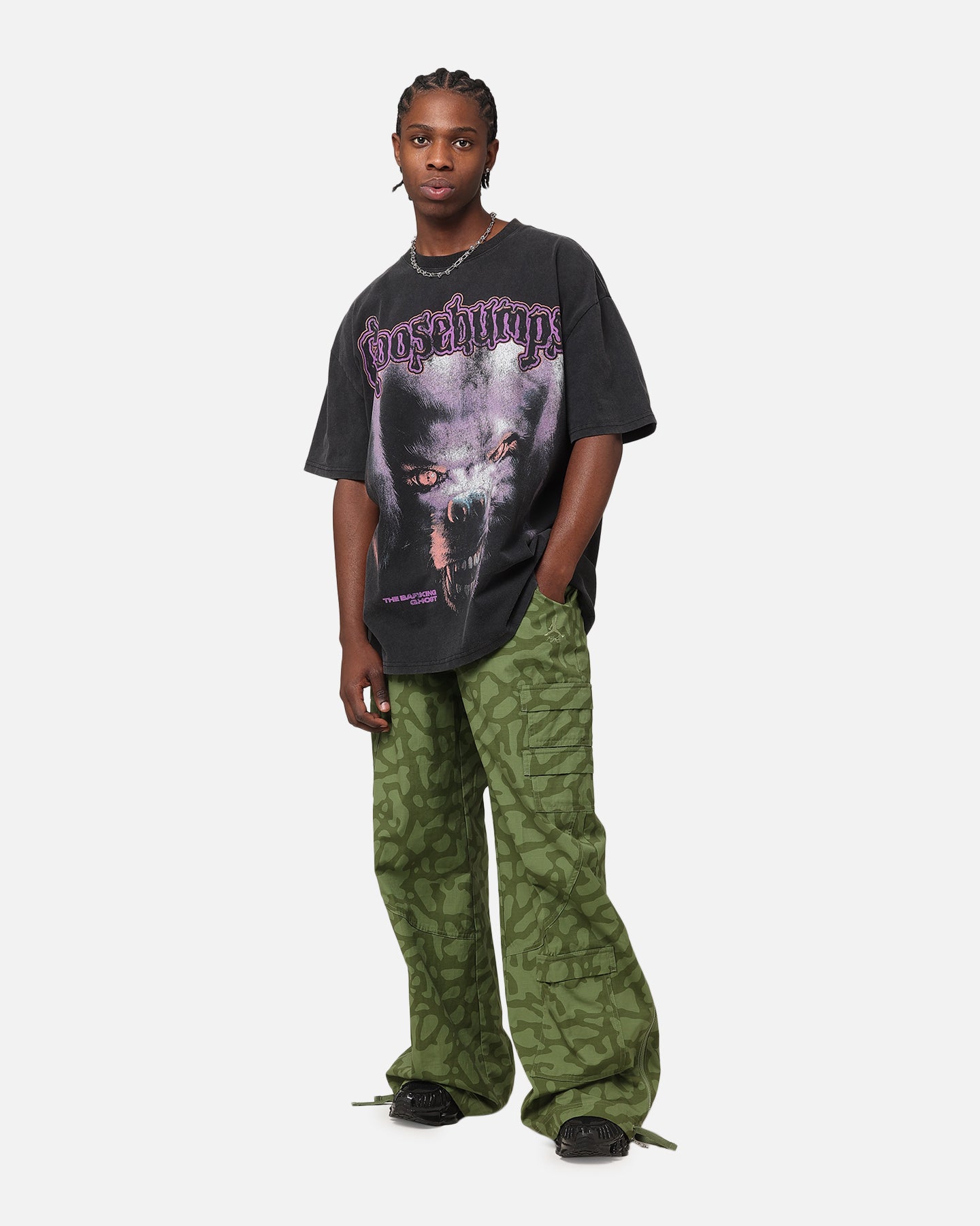 American Thrift X Goosebumps Barking Ghost Heavy T-Shirt Vintage Black、mySite、zt4zffjzw