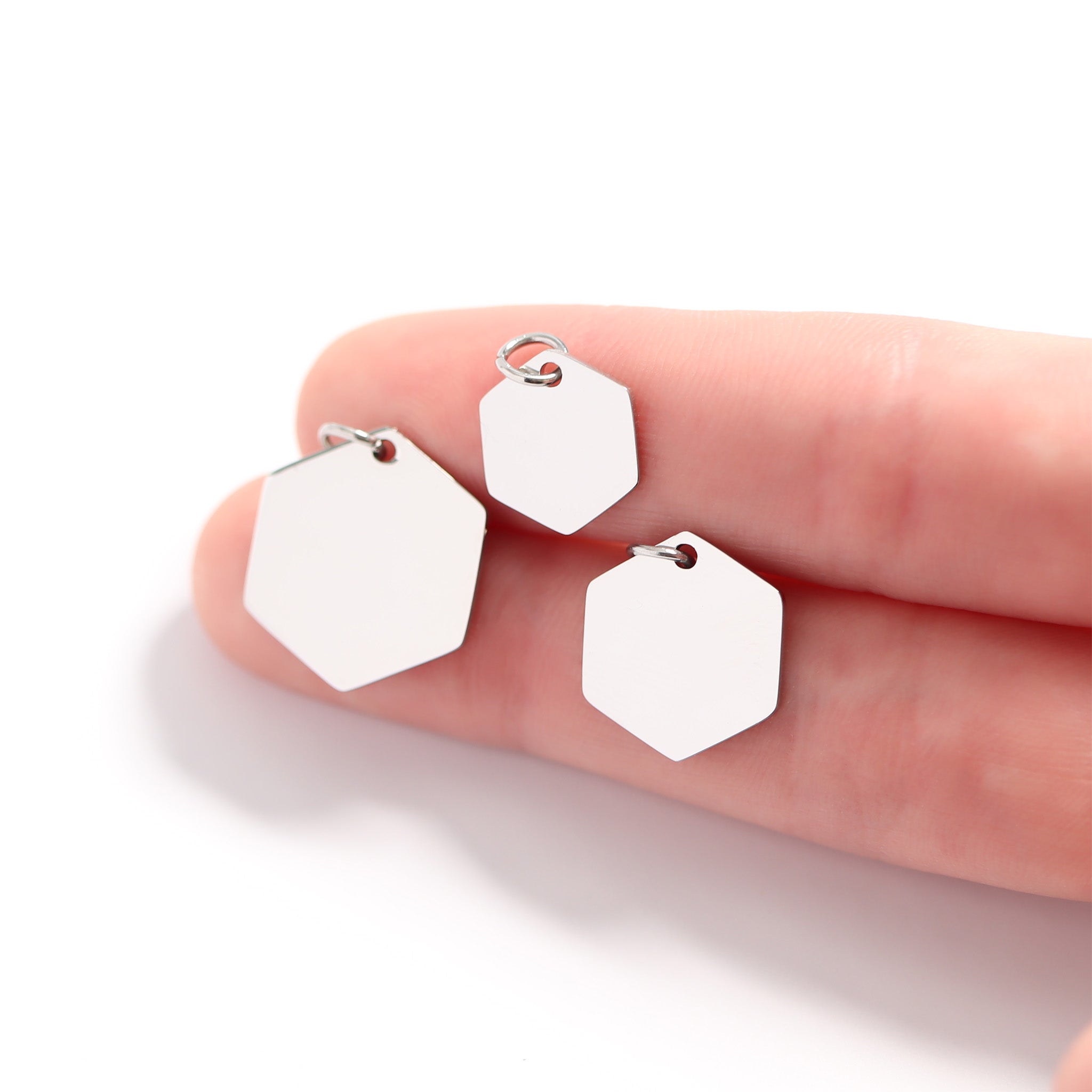 Stainless Steel Blank Hexagon Pendant / SBB0238、mySite、dreamappss