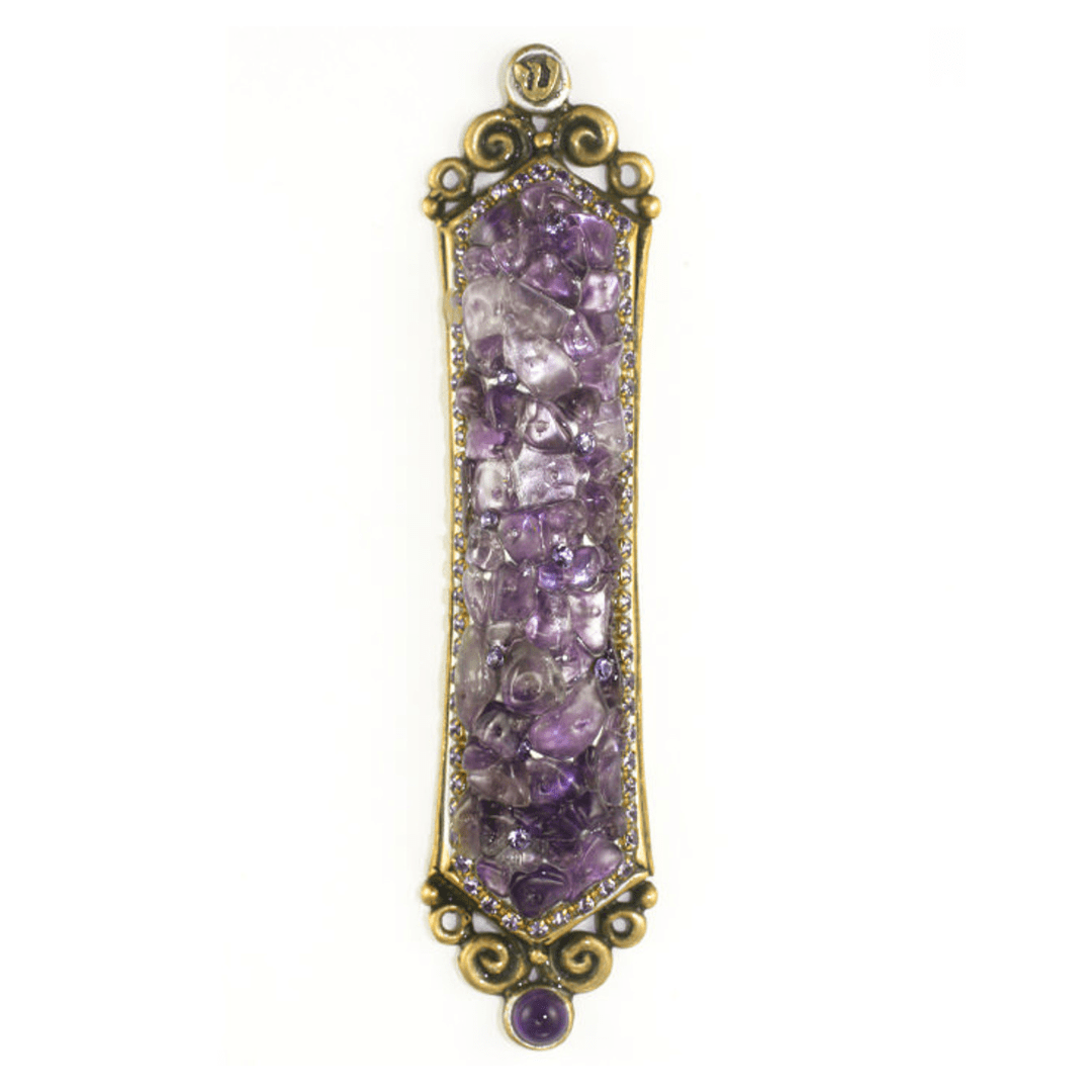 Michal Golan Handmade Purple Quartz Mezuzah、mySite、topwebapps
