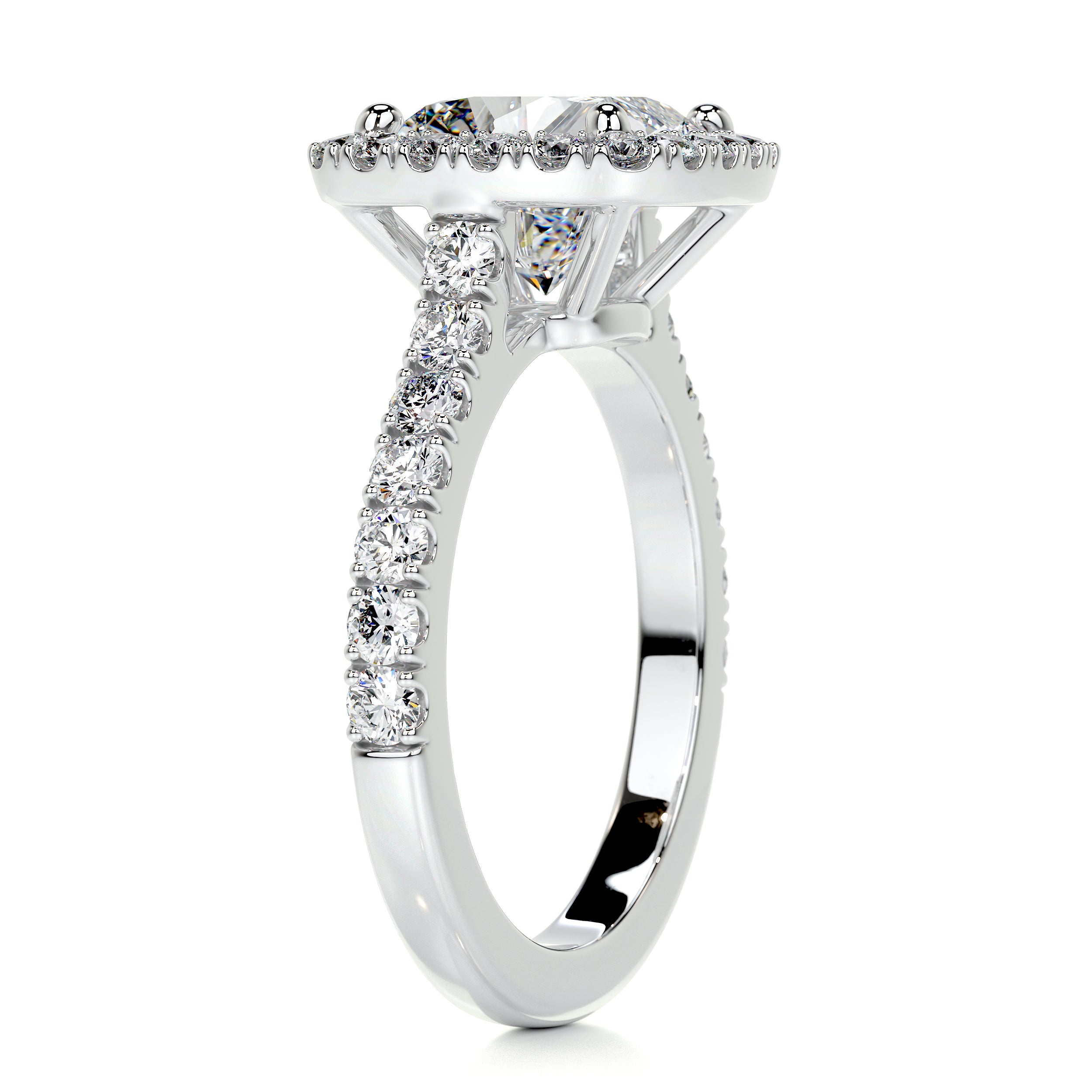 Celeste Moissanite & Diamond Ring -14K White Gold、mySite、hinf8tx79
