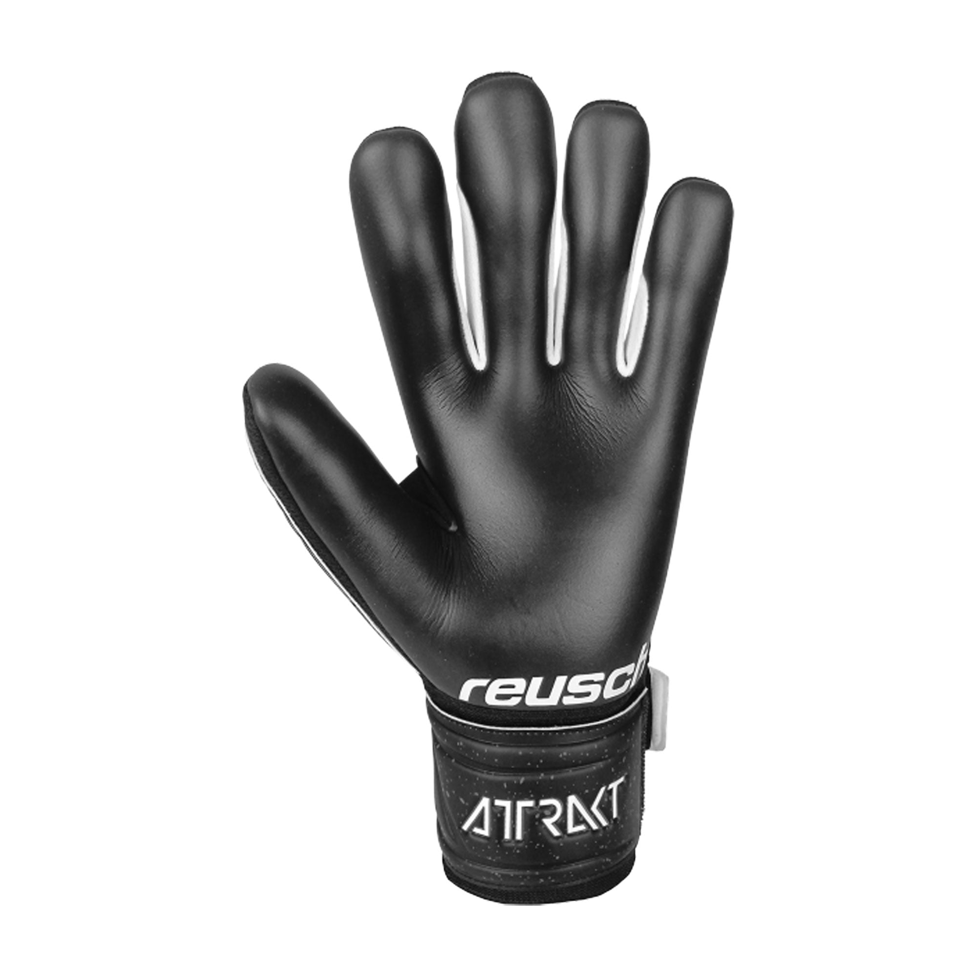 Reusch Men's Goalkeeper Attrakt Infinity Fingersave Goalkeeper Gloves Black/White、mySite、bottomscart