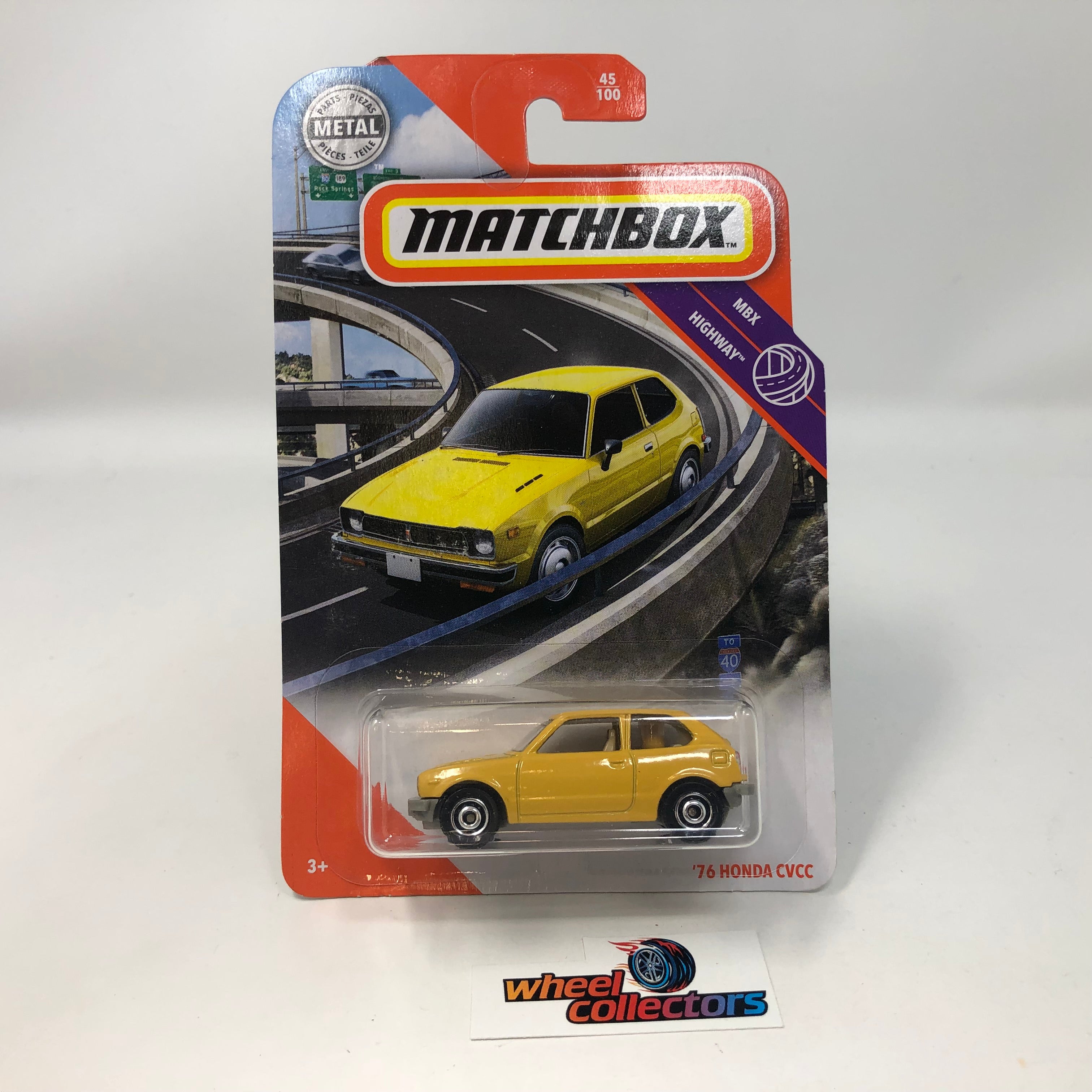 '76 Honda CVCC #45 * Yellow * Matchbox Basic Series、mySite、hgirdovlk