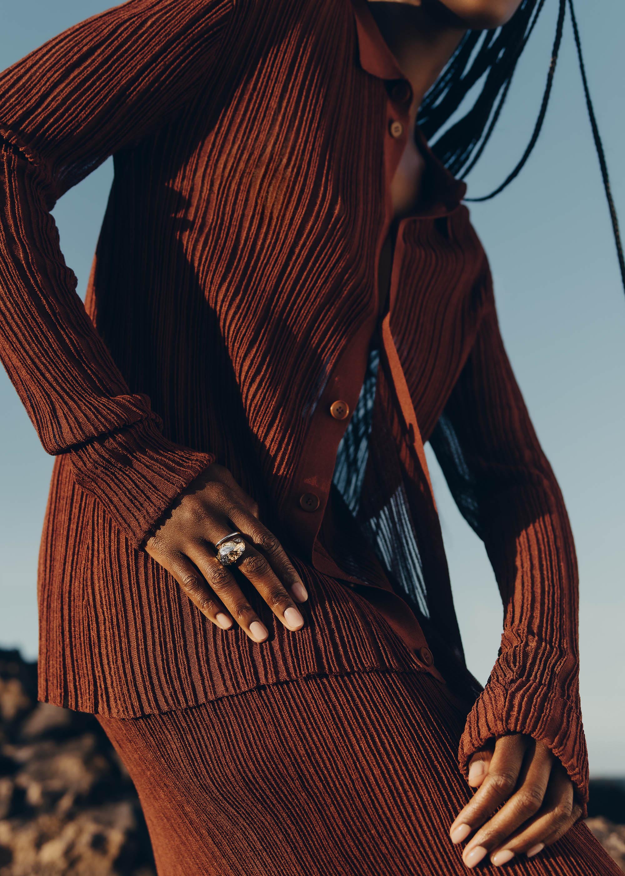 Bague Eroz - Duo palladium et dorure 24 carats、mySite、camillekostekn