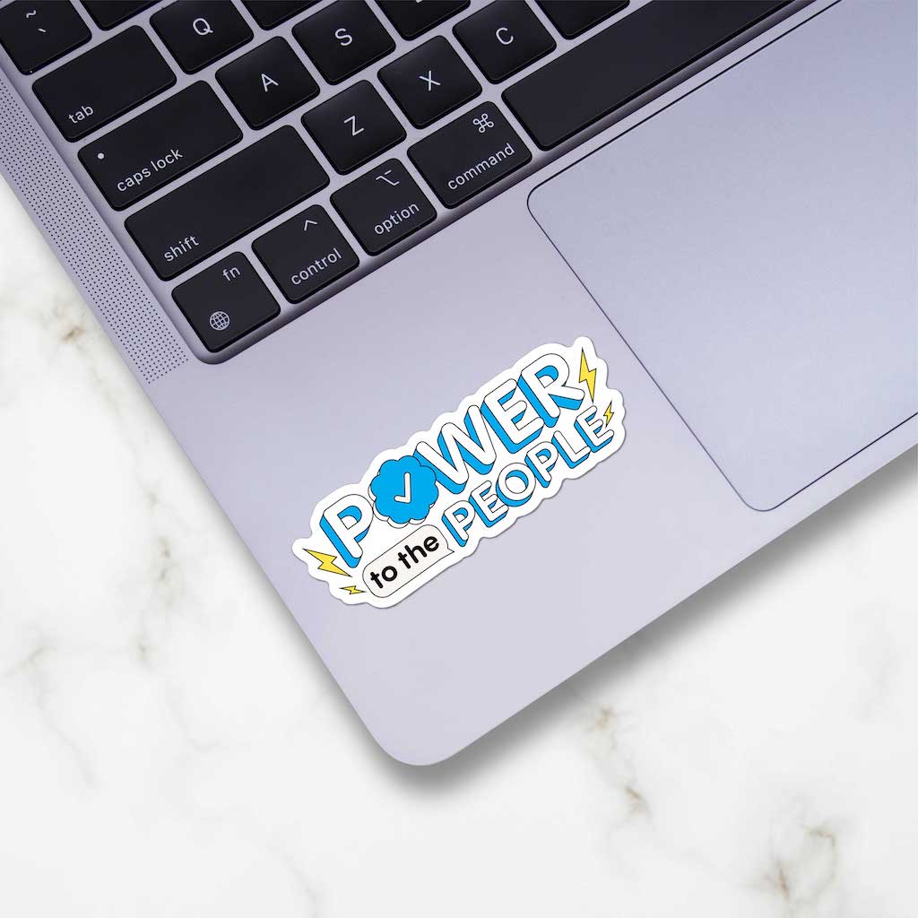  Power To The People Blue Sticker、mySite、elrpsem3k