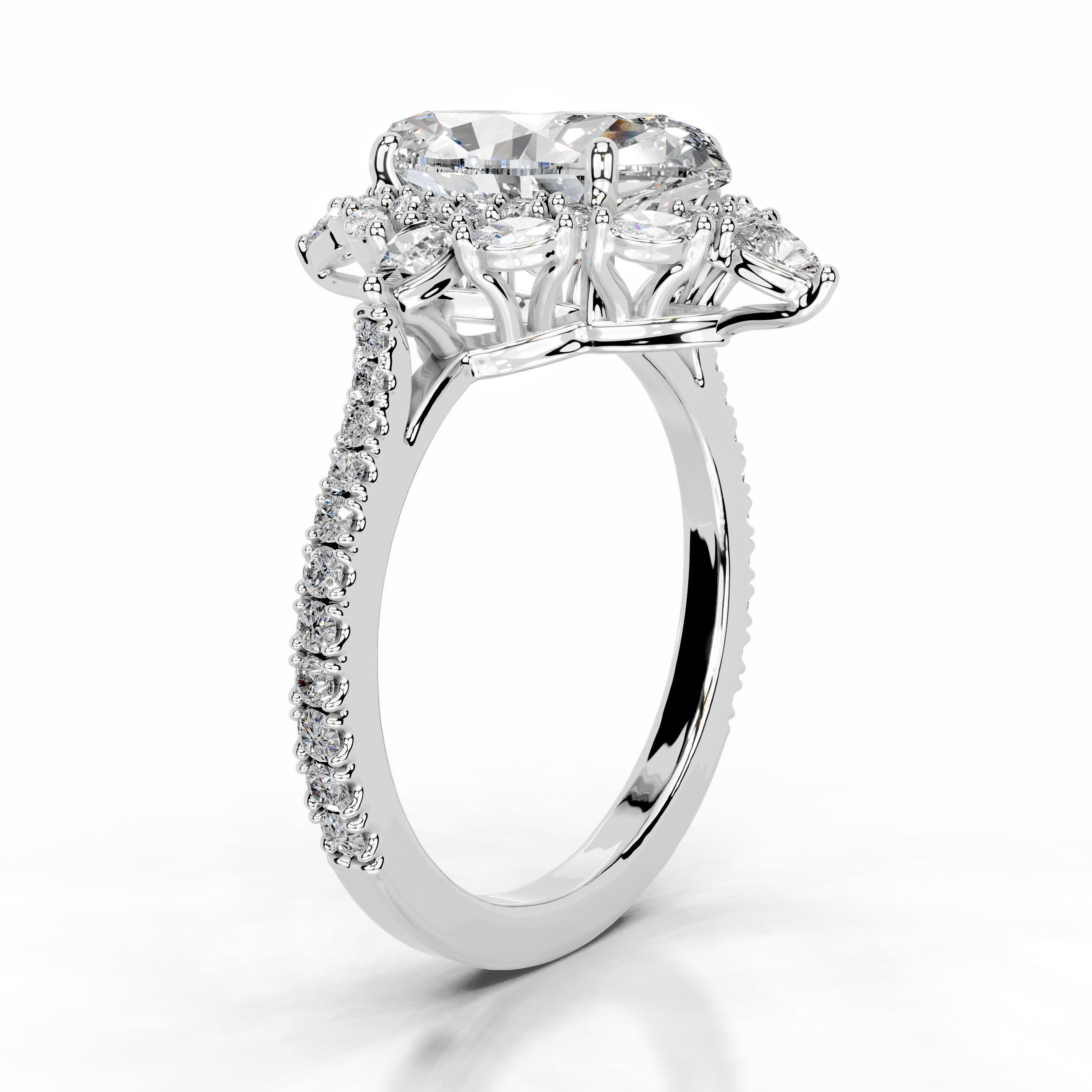 Fernanda Diamond Engagement Ring - 18K White Gold、mySite、hinf8tx79