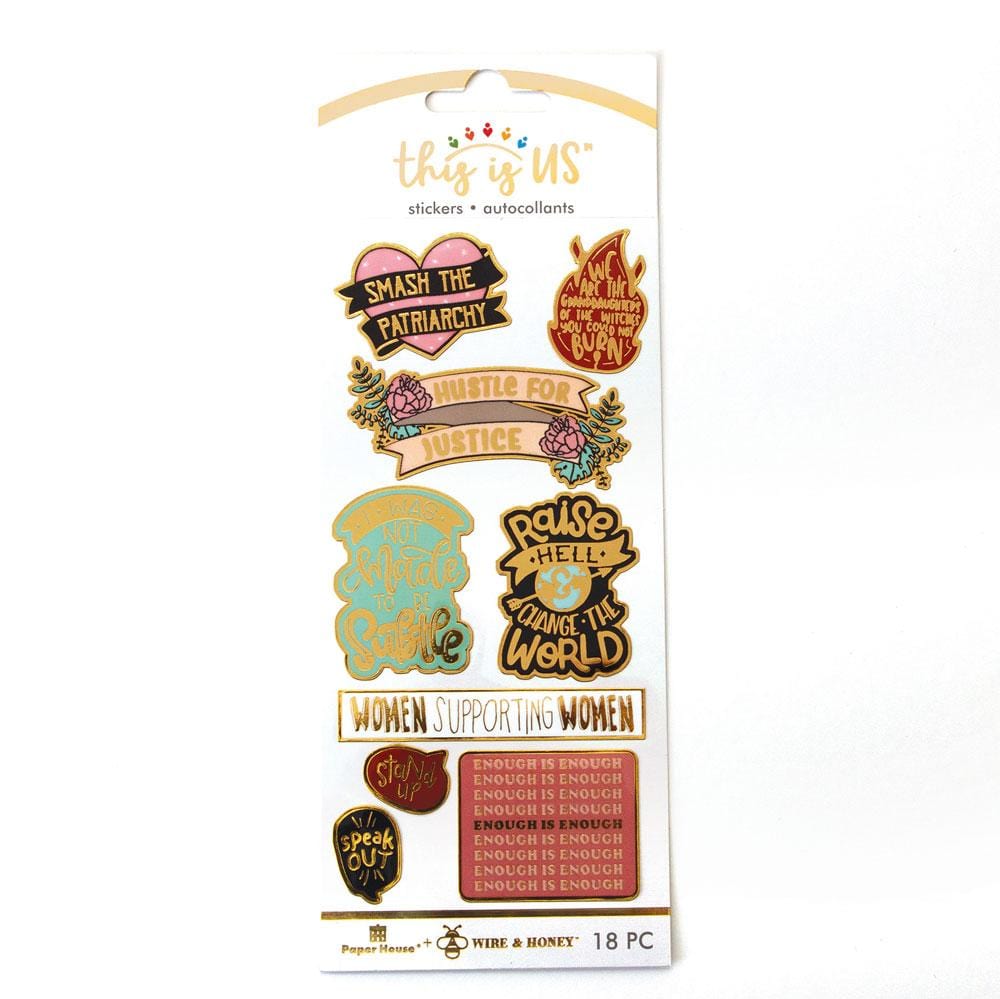  Decorative Stickers - Hustle For Justice Faux Enamel、mySite、ghnorth