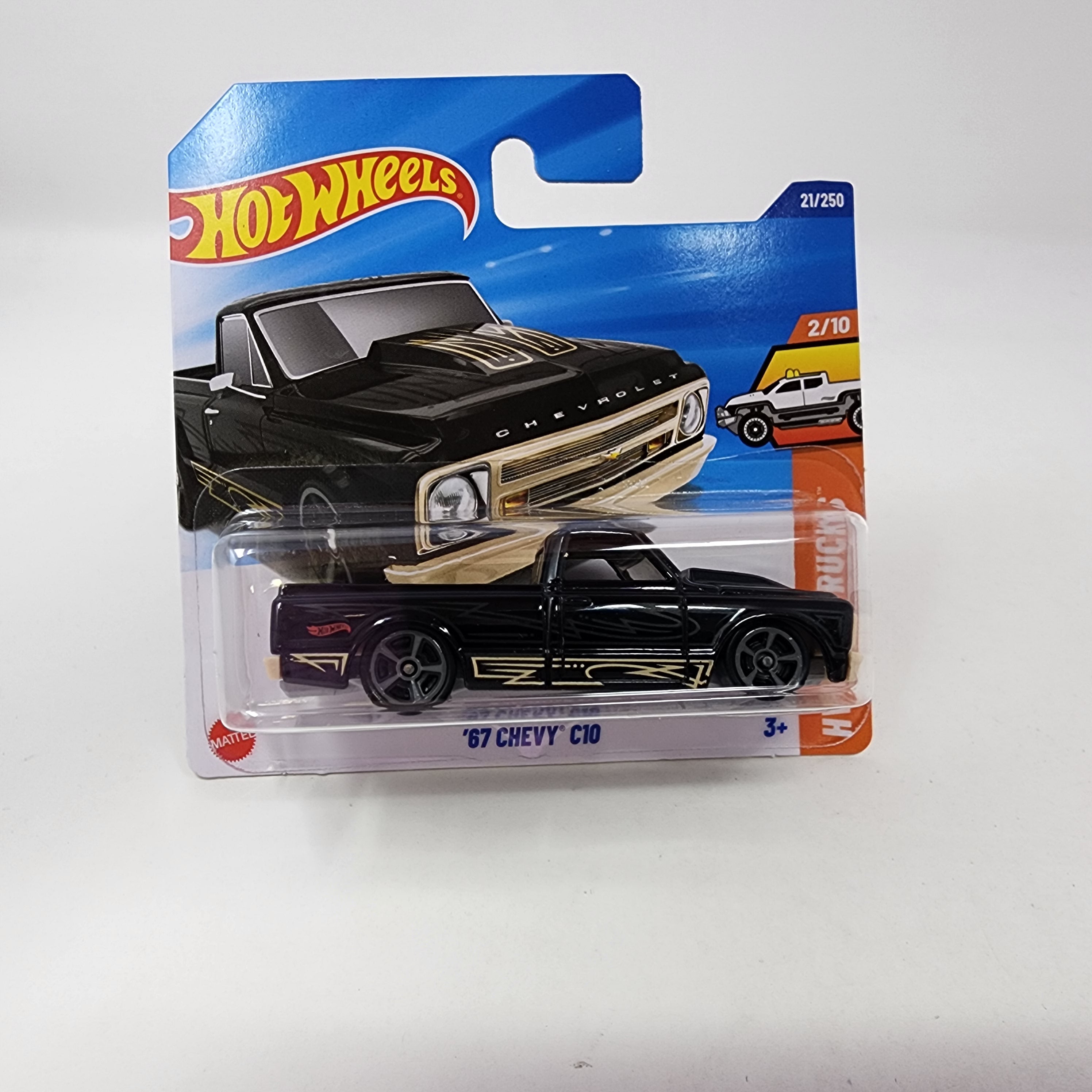 SHORT CARD * '67 Chevy C10 #21 * Black * 2025 Hot Wheels NEW! Case G、mySite、hgirdovlk